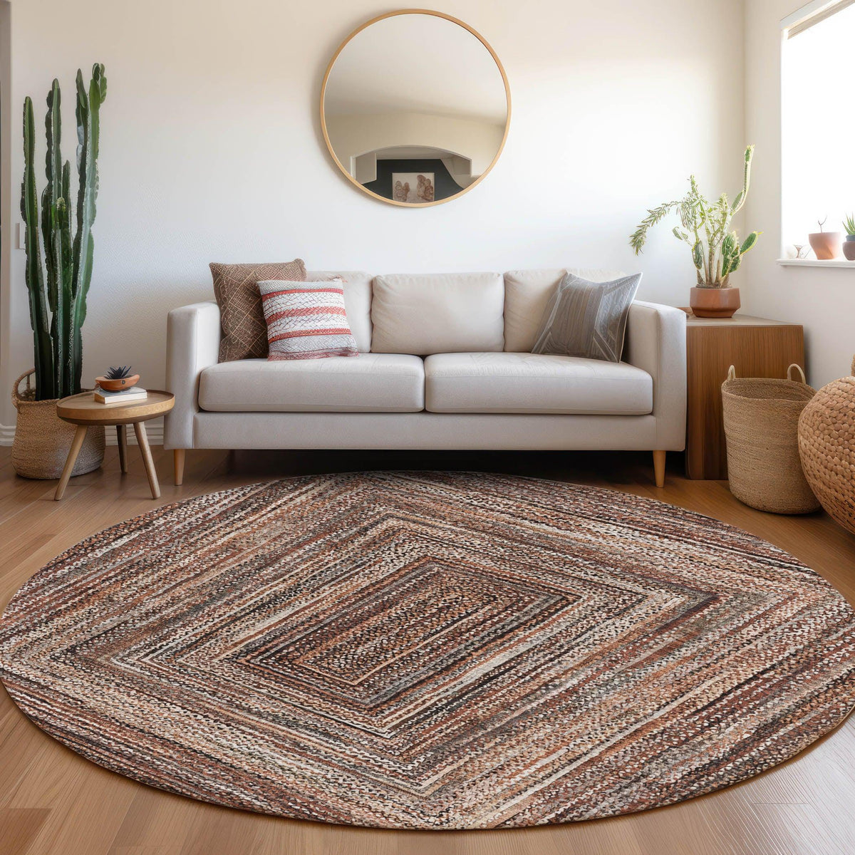 Addison Rugs Haelanor Orange Washable Indoor-Outdoor Rug