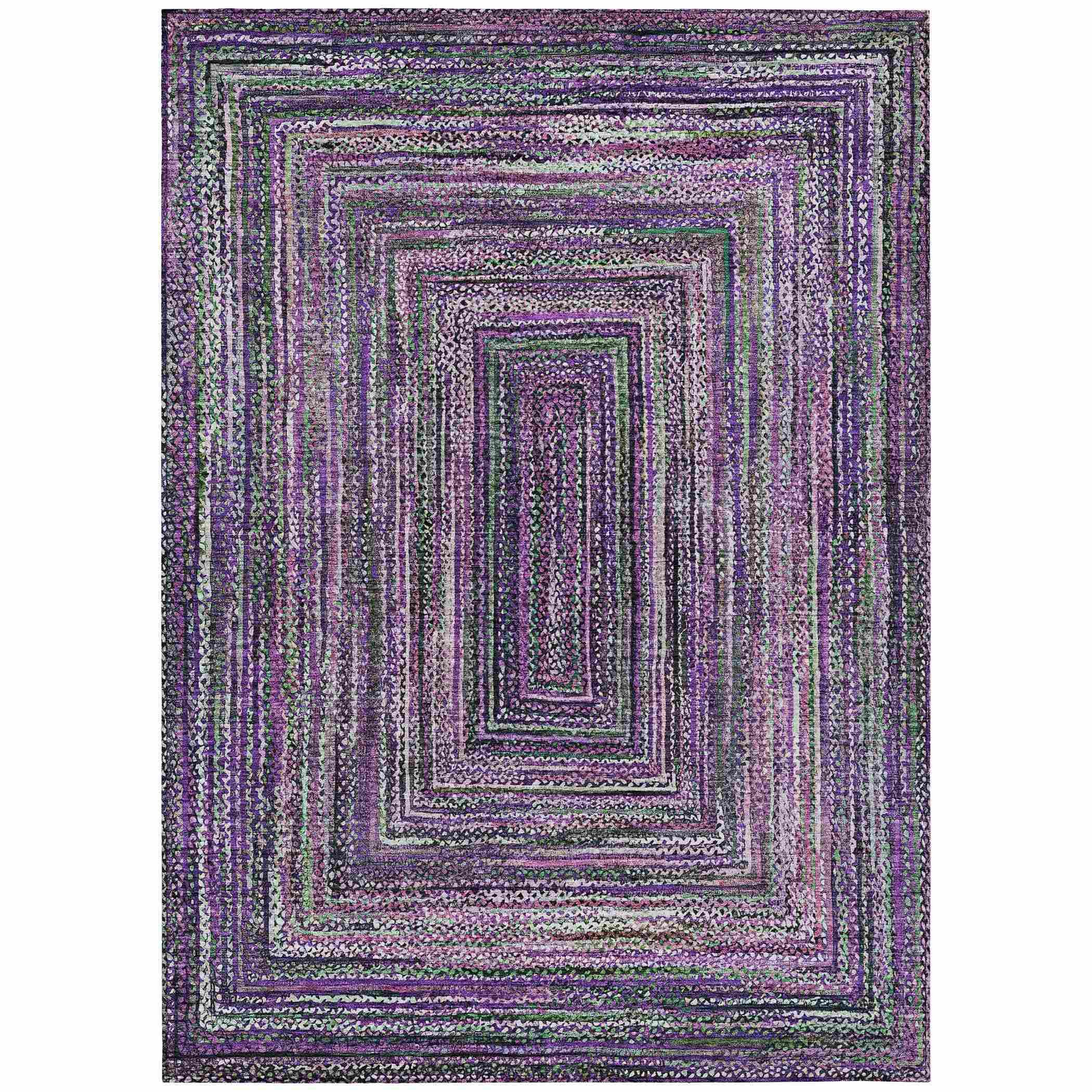 Addison Rugs Haelanor Purple Washable Indoor-Outdoor Rug