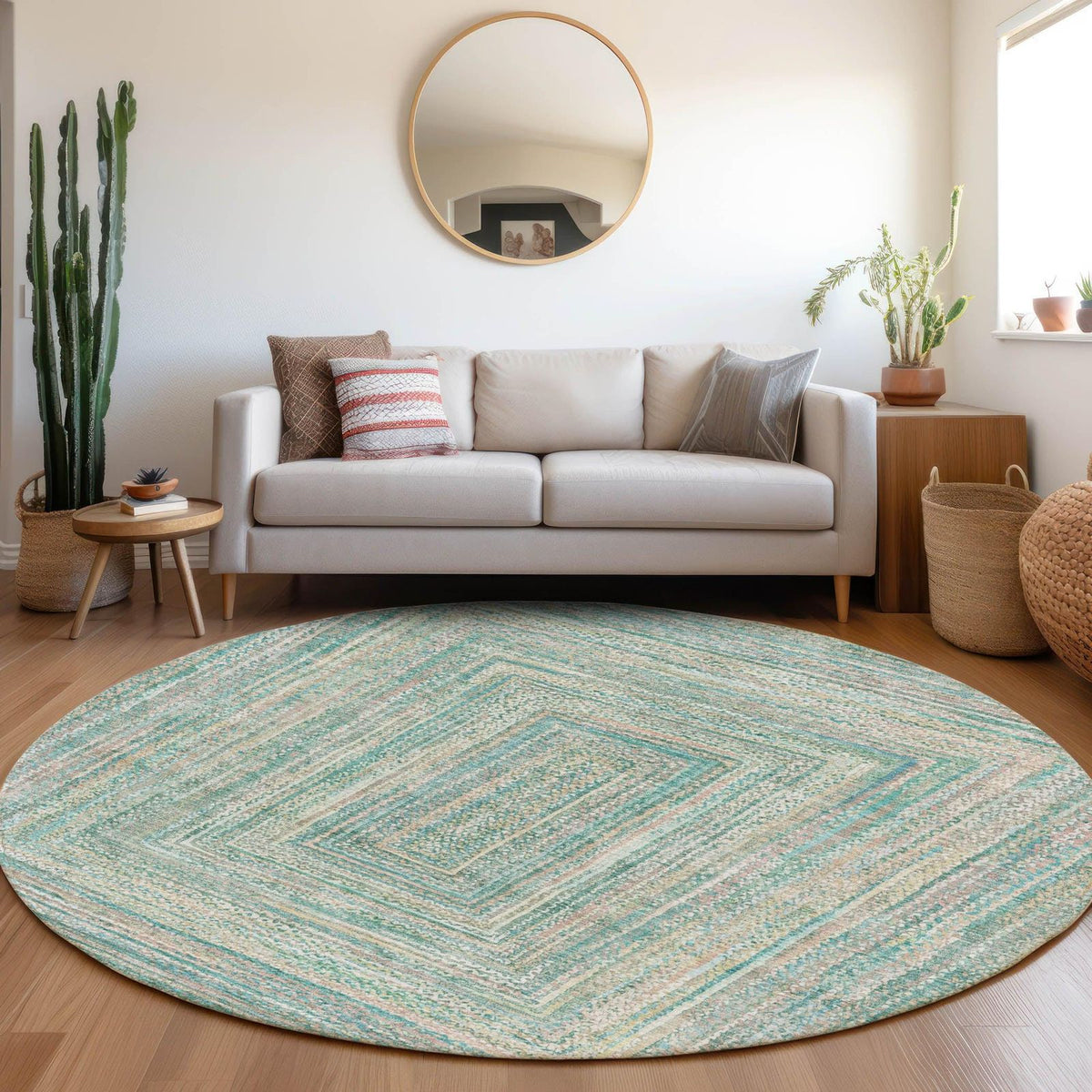 Addison Rugs Haelara Teal Washable Indoor-Outdoor Rug