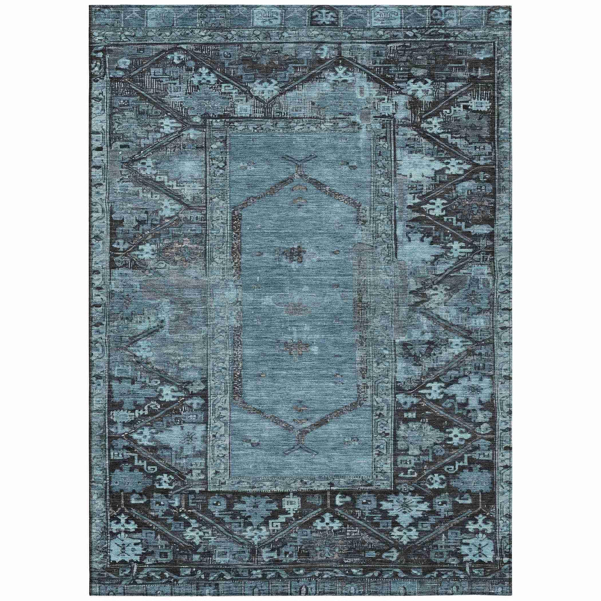 Addison Rugs Haelaris Blue Washable Indoor-Outdoor Rug