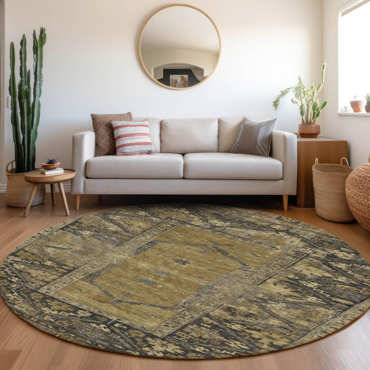 Addison Rugs Haelaris Brown Washable Indoor-Outdoor Rug