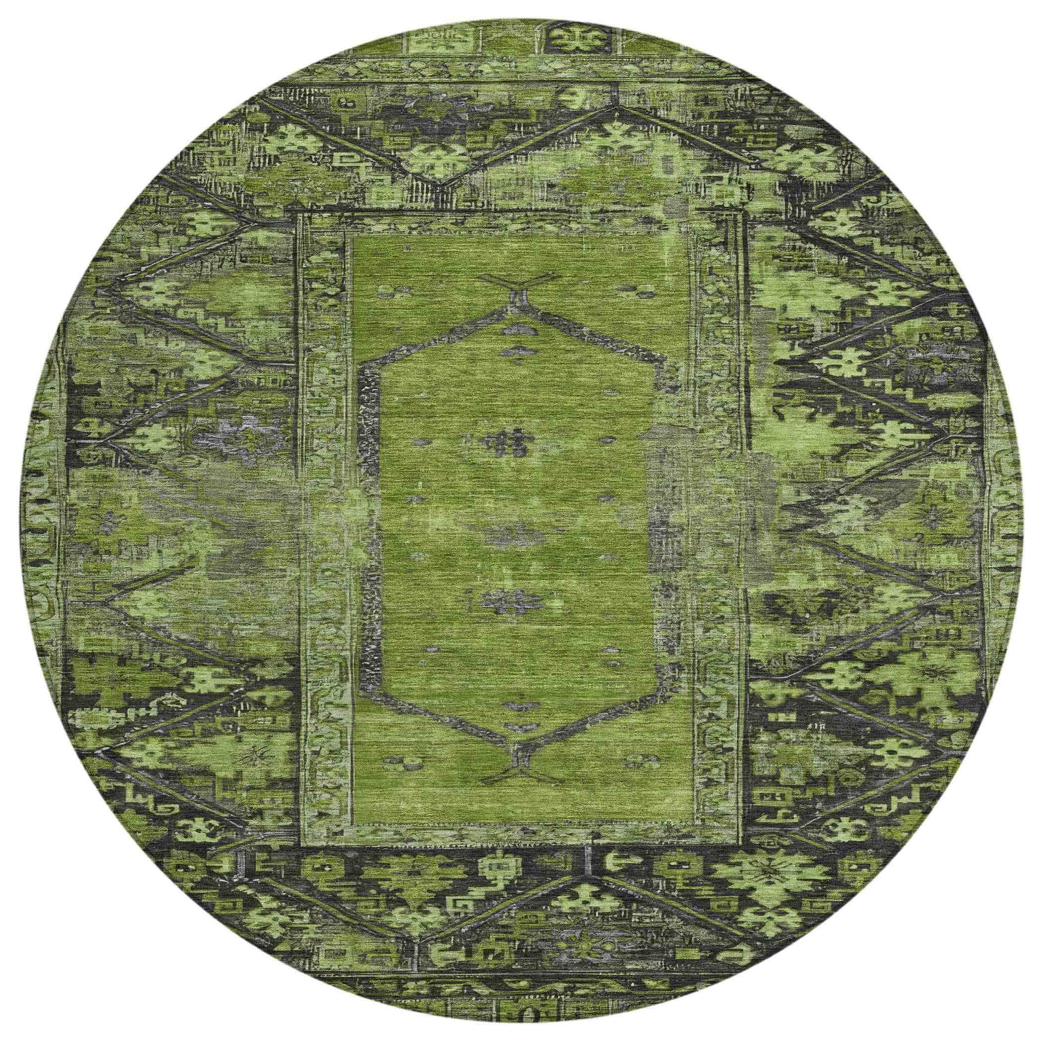 Addison Rugs Haelaris Green Washable Indoor-Outdoor Rug