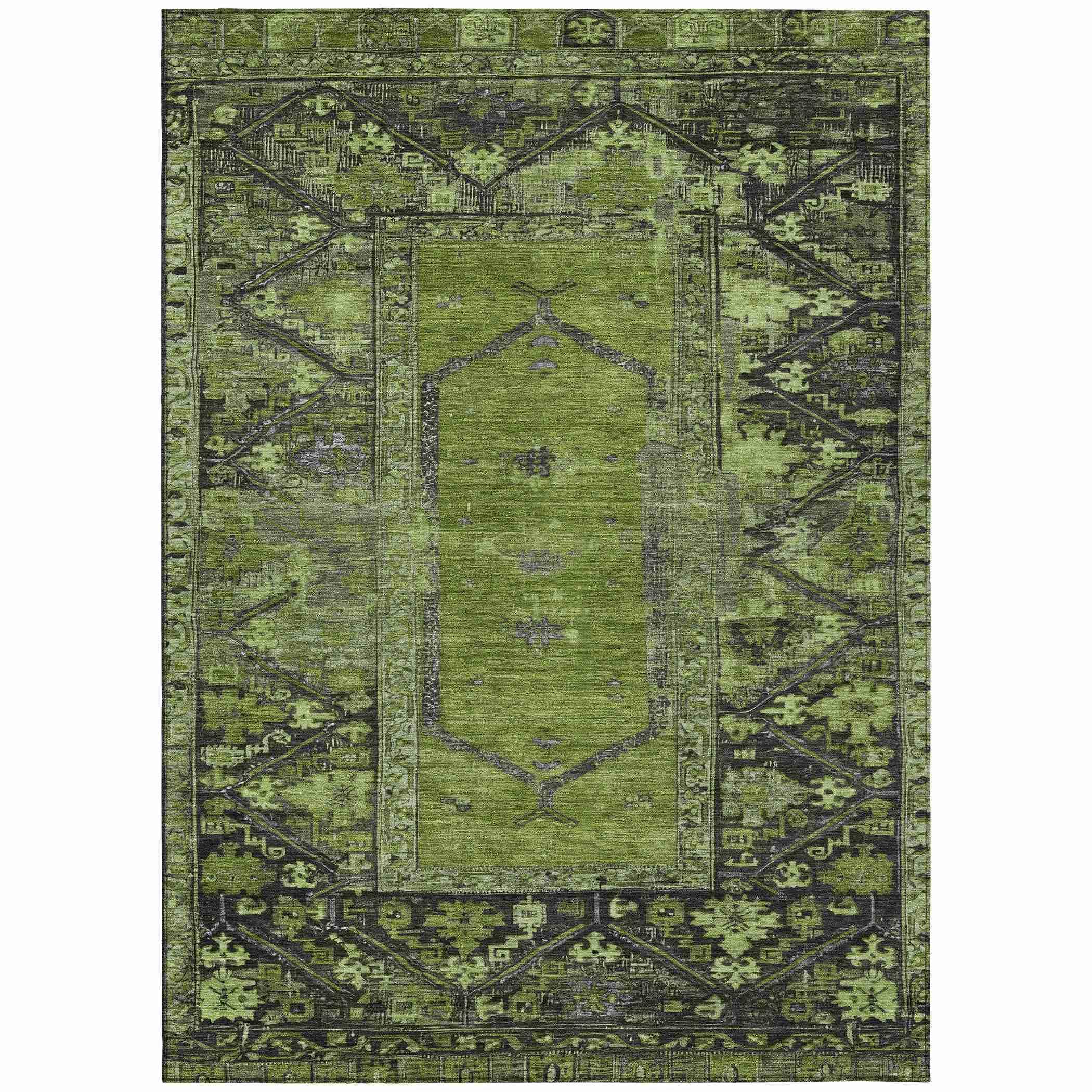 Addison Rugs Haelaris Green Washable Indoor-Outdoor Rug