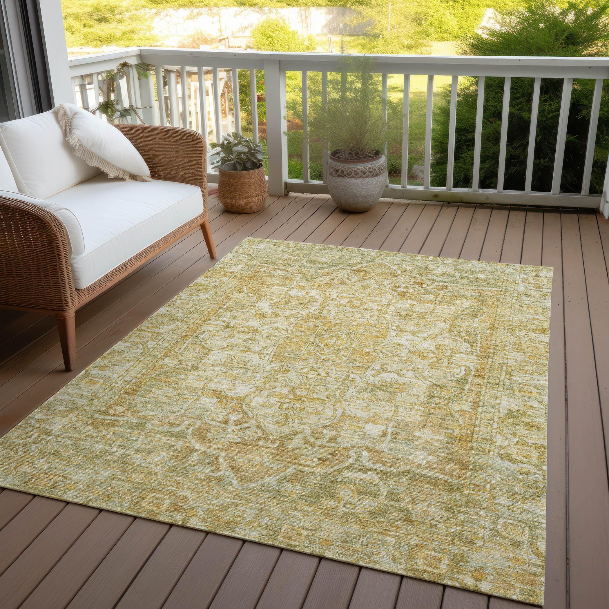 Addison Rugs Haelas Brown Washable Indoor-Outdoor Rug