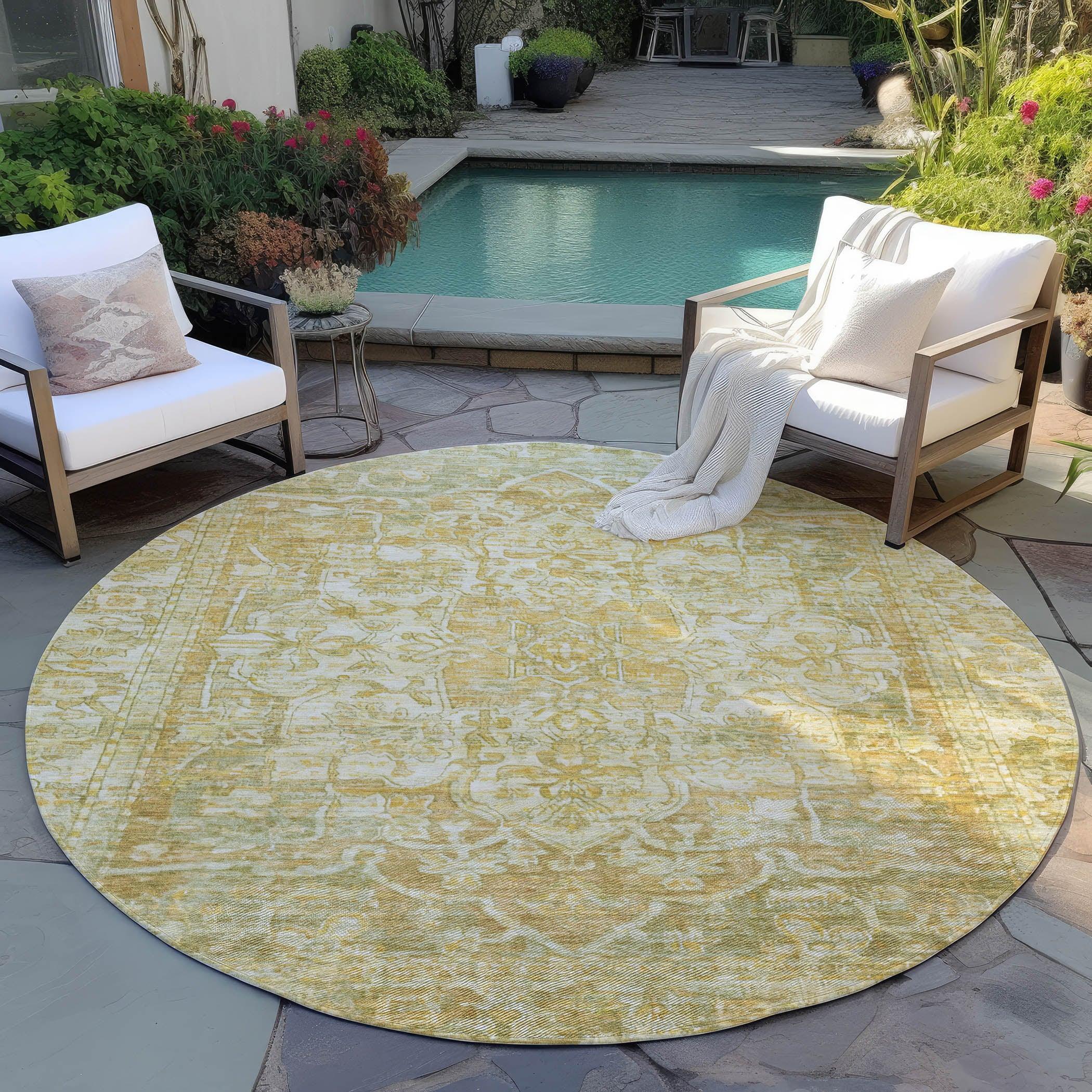 Addison Rugs Haelas Brown Washable Indoor-Outdoor Rug