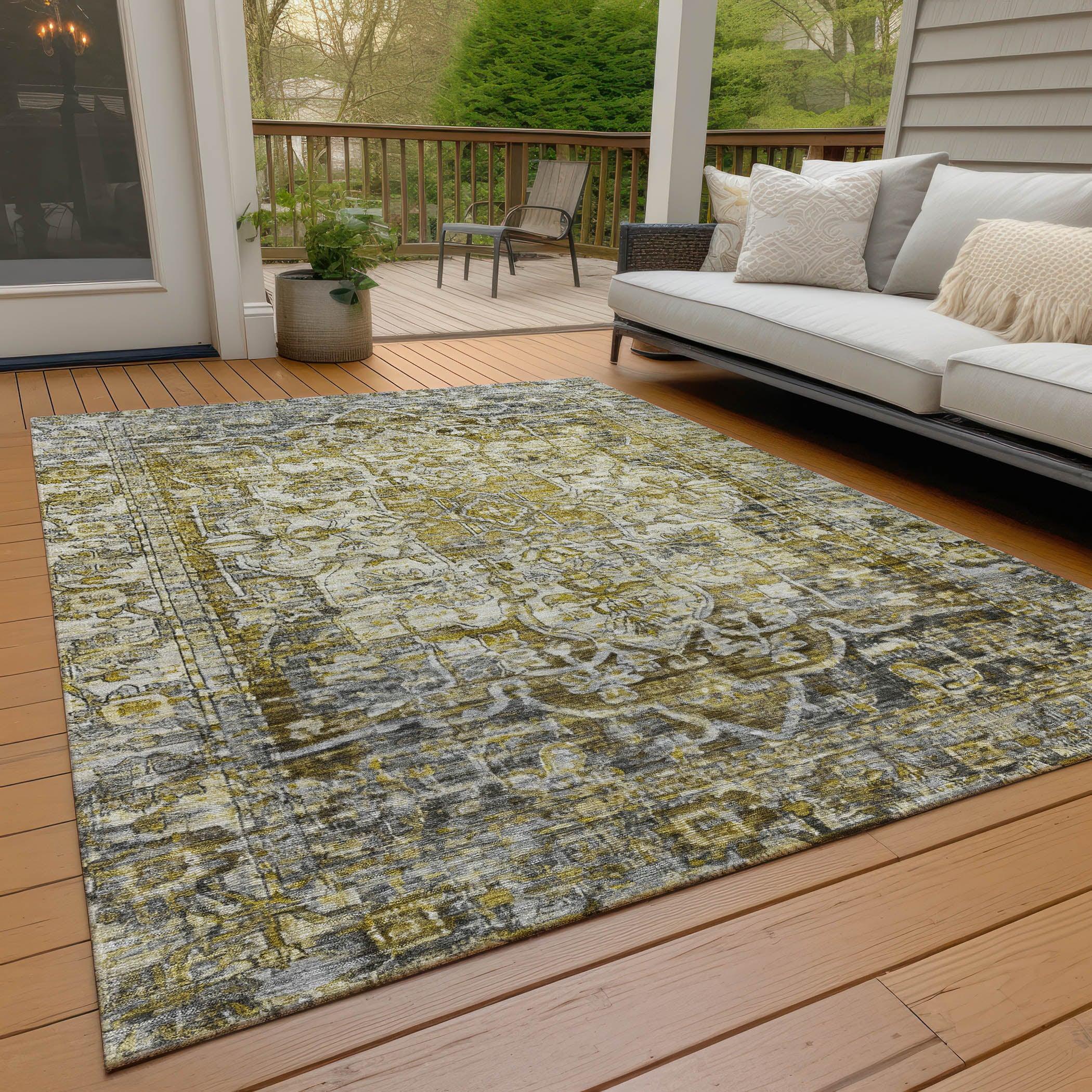 Addison Rugs Haelas Gray Washable Indoor-Outdoor Rug