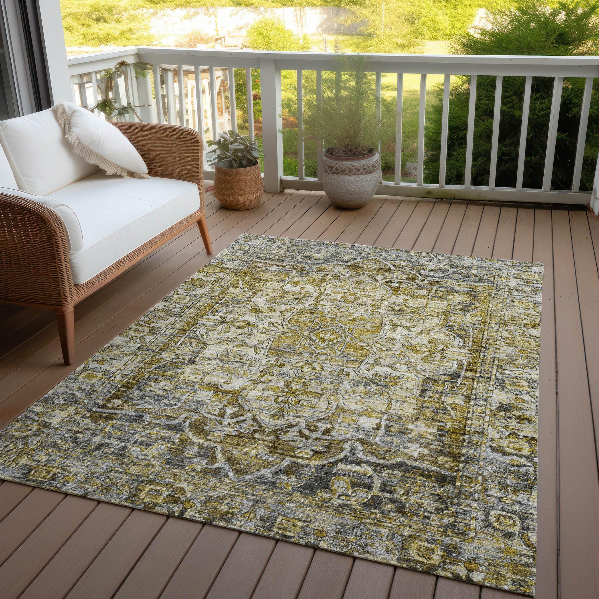 Addison Rugs Haelas Gray Washable Indoor-Outdoor Rug