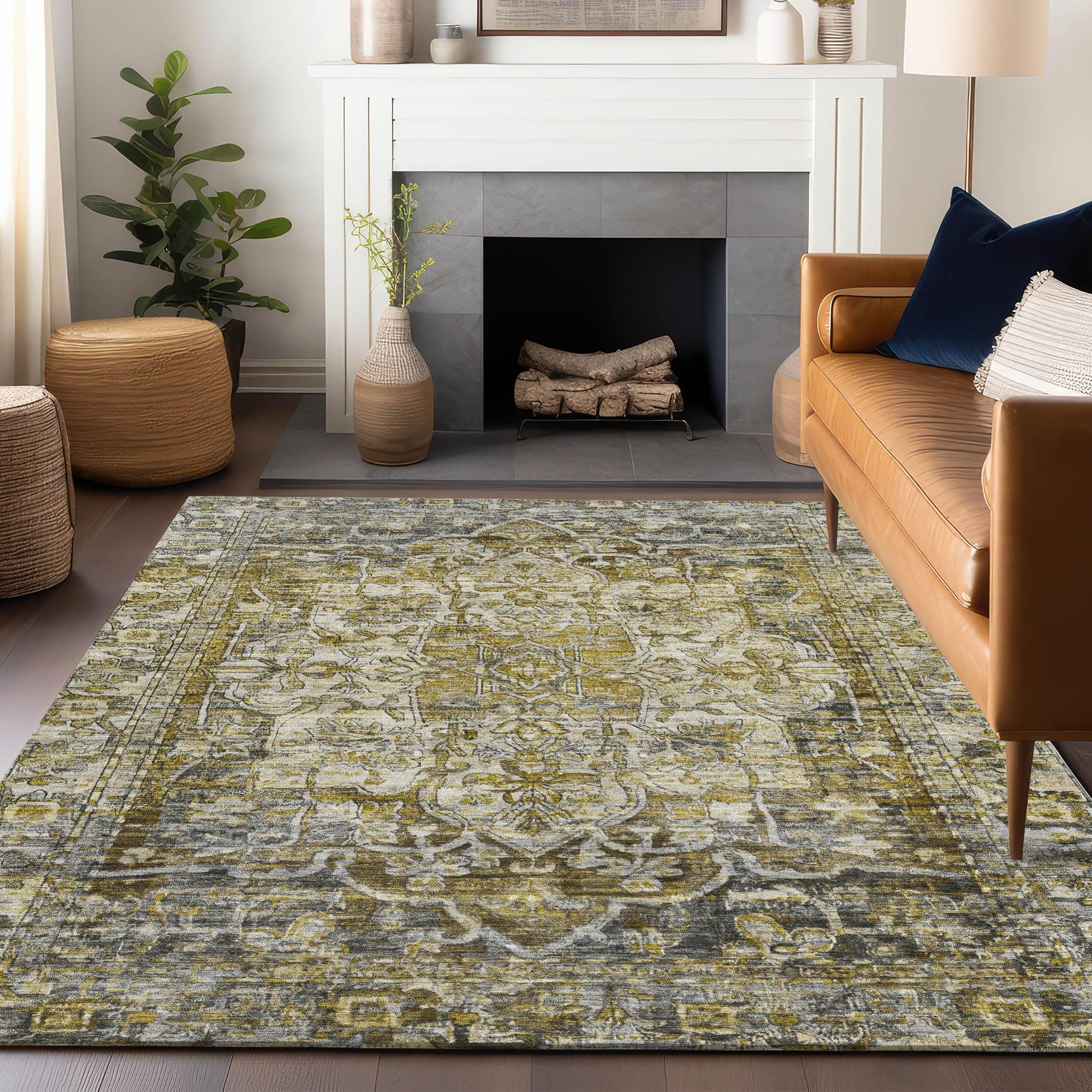 Addison Rugs Haelas Gray Washable Indoor-Outdoor Rug