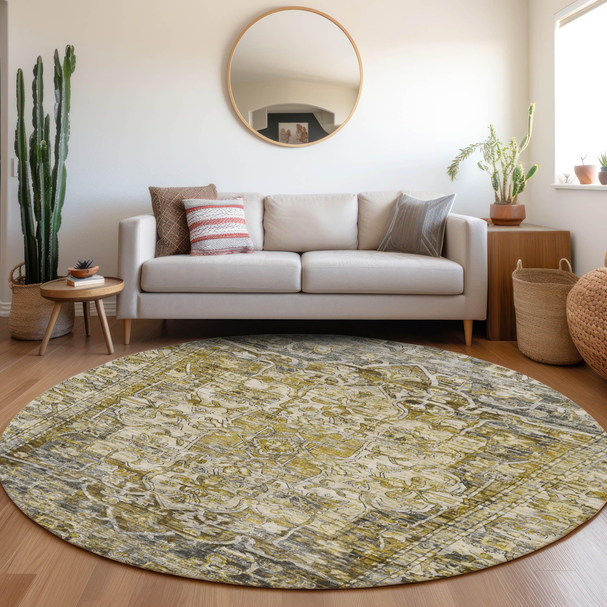 Addison Rugs Haelas Gray Washable Indoor-Outdoor Rug