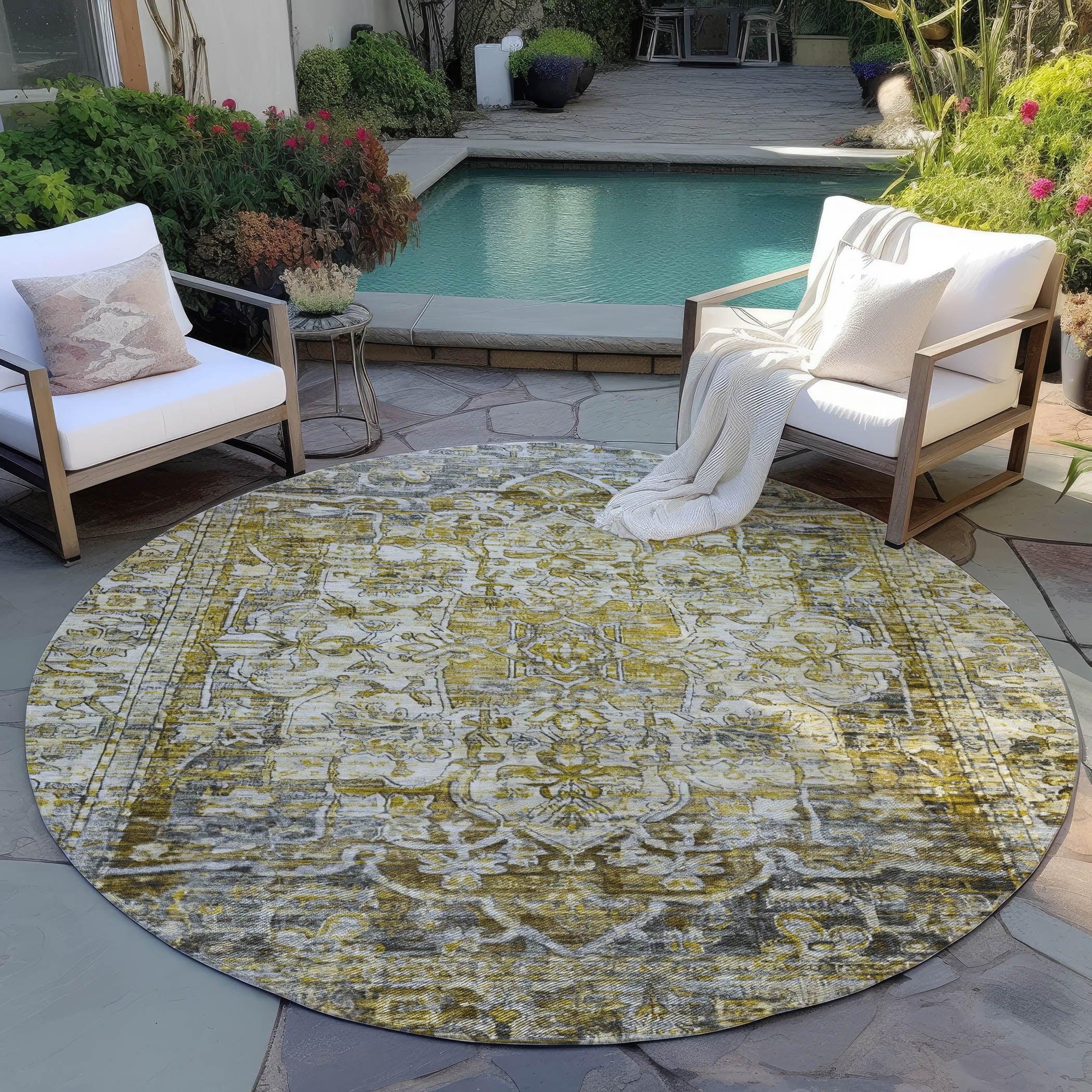 Addison Rugs Haelas Gray Washable Indoor-Outdoor Rug