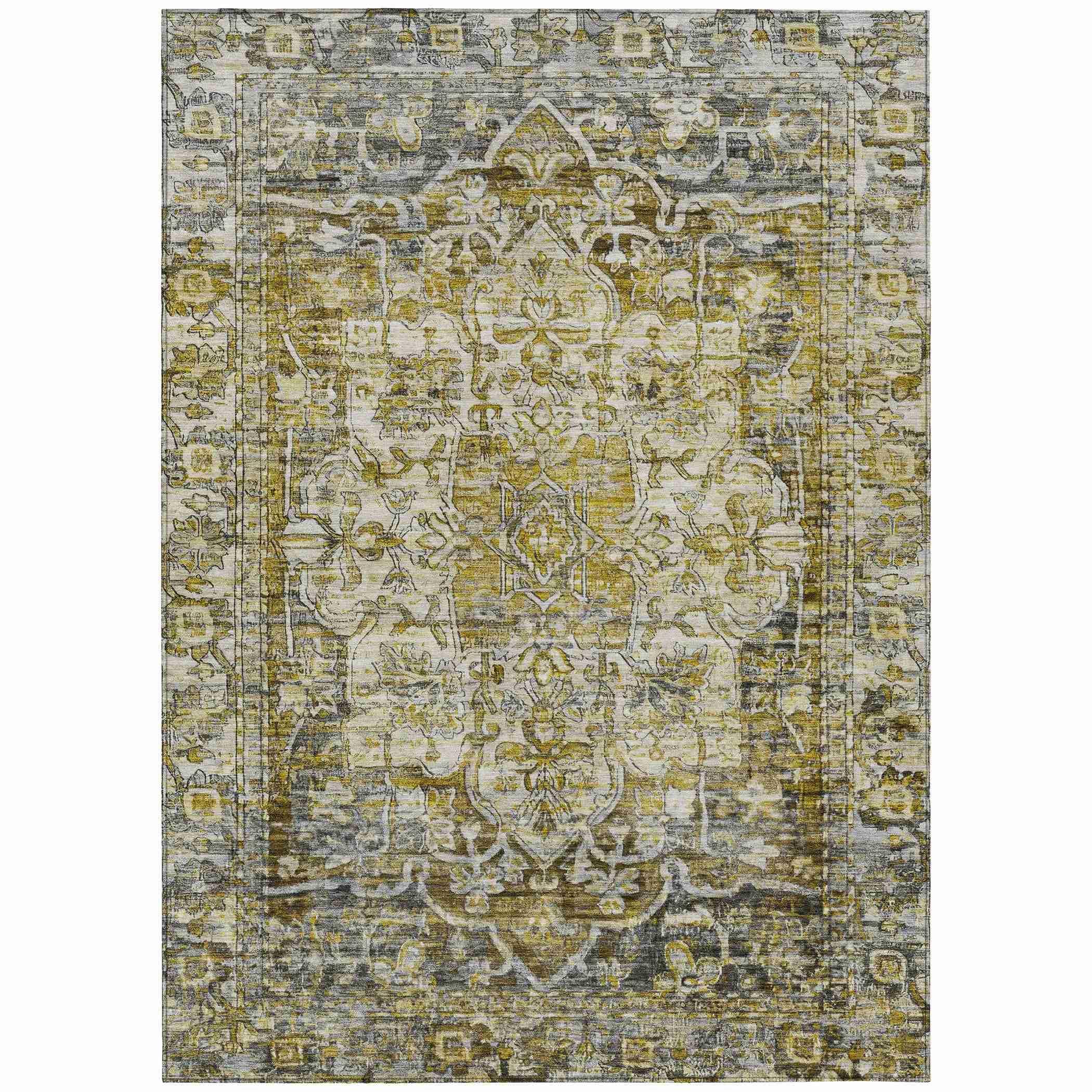 Addison Rugs Haelas Gray Washable Indoor-Outdoor Rug