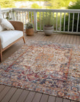 Addison Rugs Haelas Orange Washable Indoor-Outdoor Rug