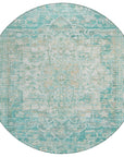 Addison Rugs Haelas Teal Washable Indoor-Outdoor Rug