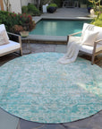 Addison Rugs Haelas Teal Washable Indoor-Outdoor Rug