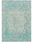 Addison Rugs Haelas Teal Washable Indoor-Outdoor Rug