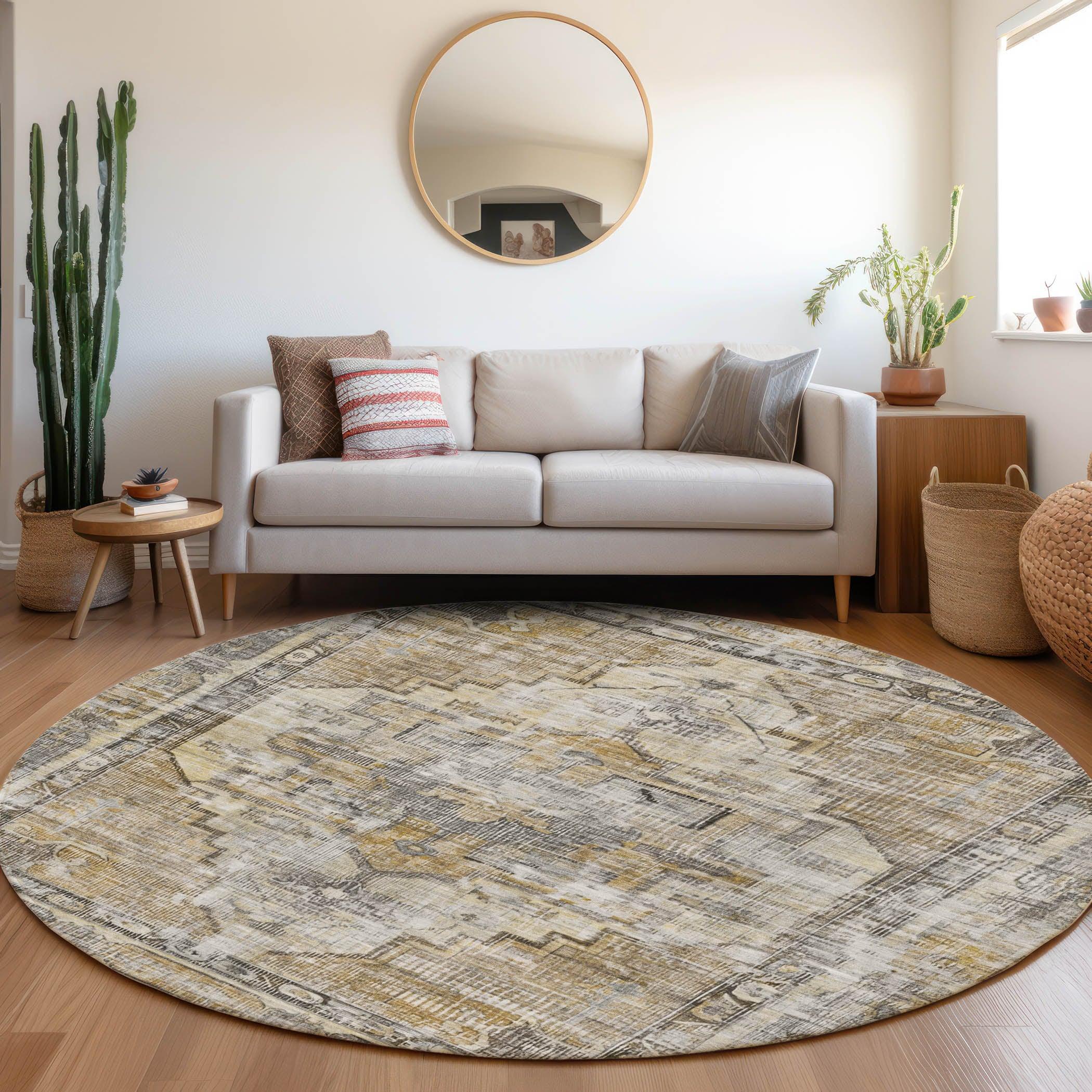Addison Rugs Haeleth Brown Washable Indoor-Outdoor Rug
