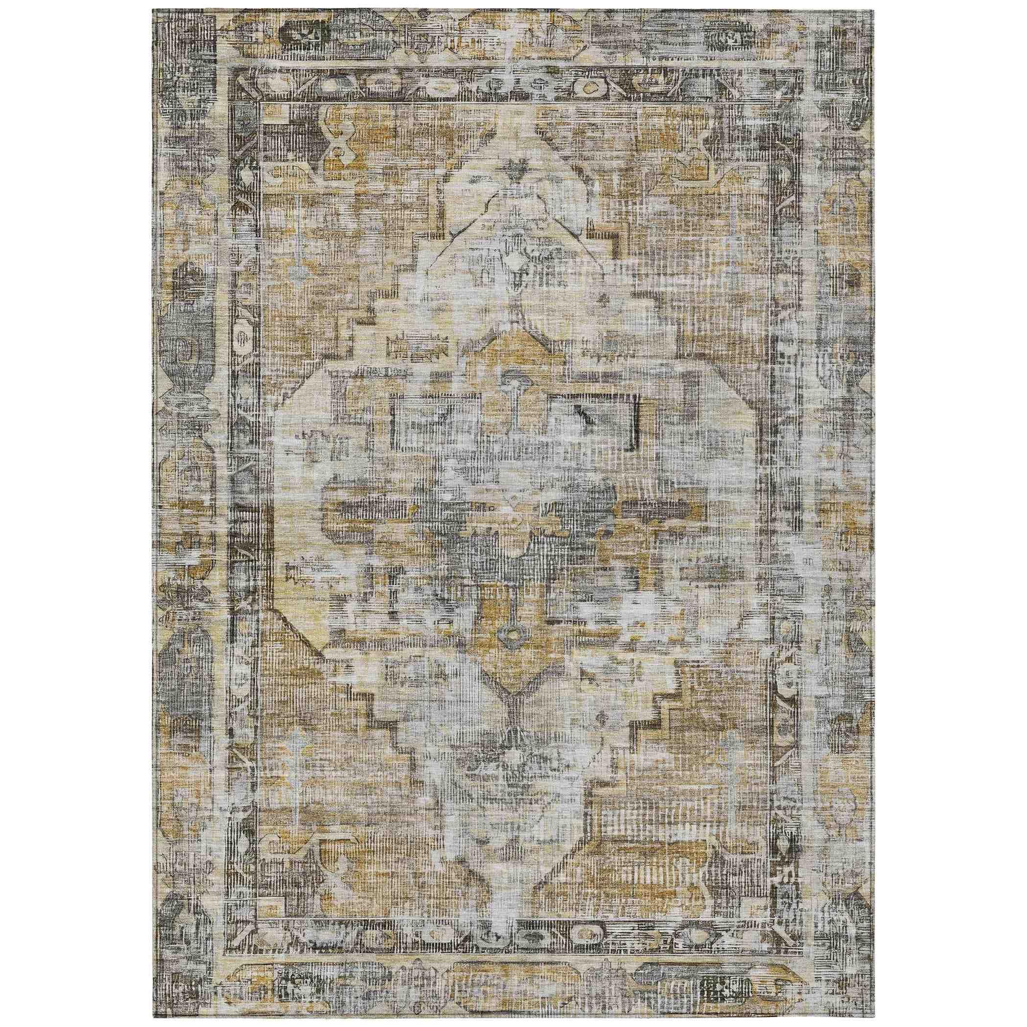 Addison Rugs Haeleth Brown Washable Indoor-Outdoor Rug
