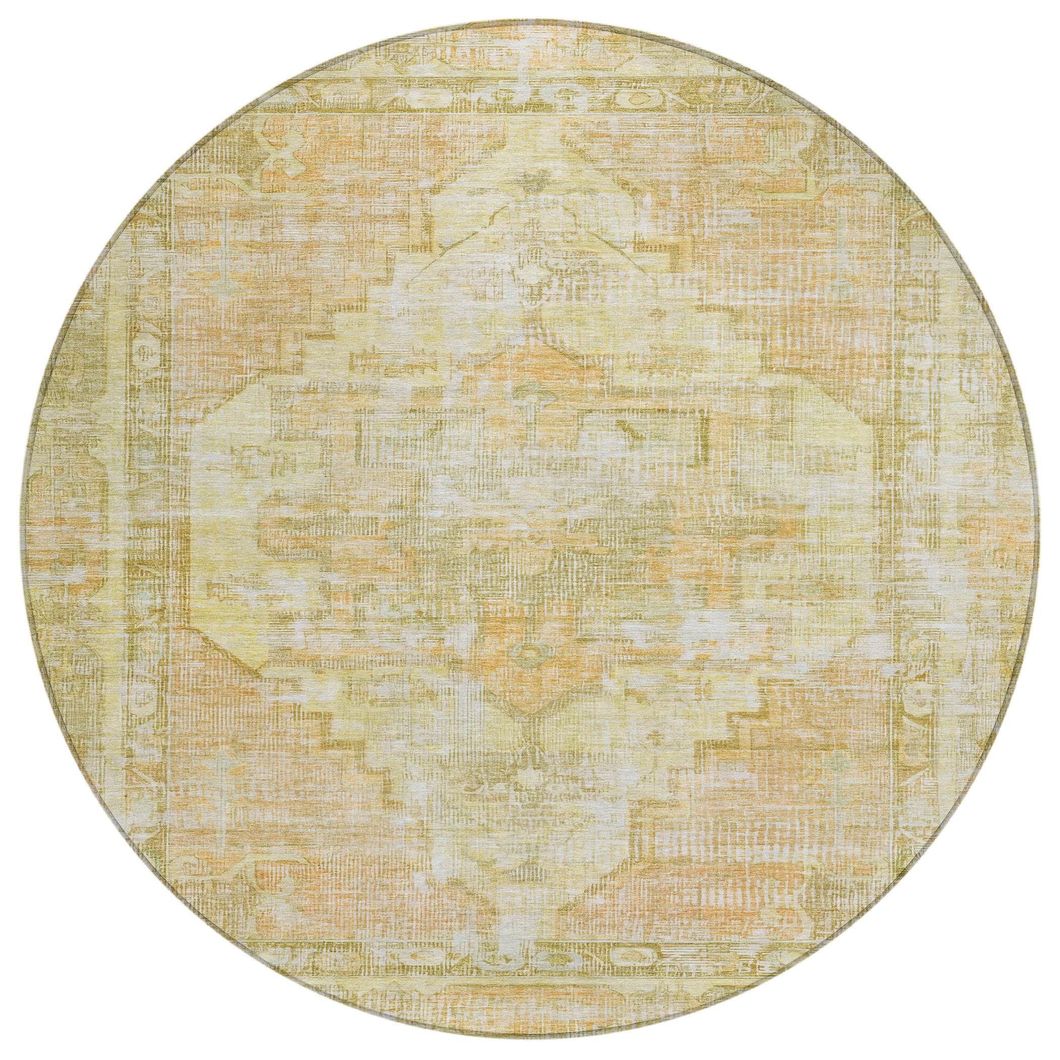 Addison Rugs Haeleth Gold Washable Indoor-Outdoor Rug