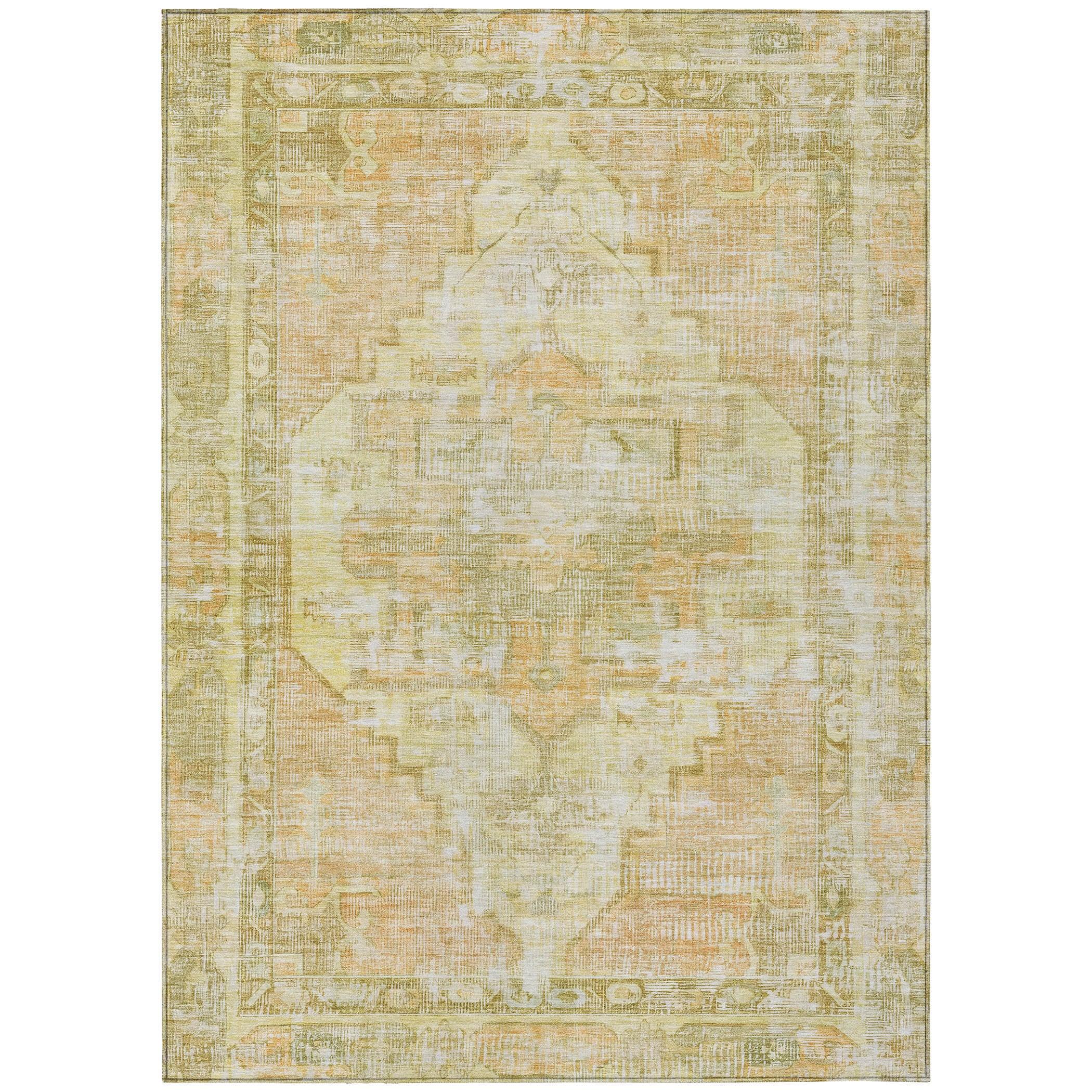 Addison Rugs Haeleth Gold Washable Indoor-Outdoor Rug