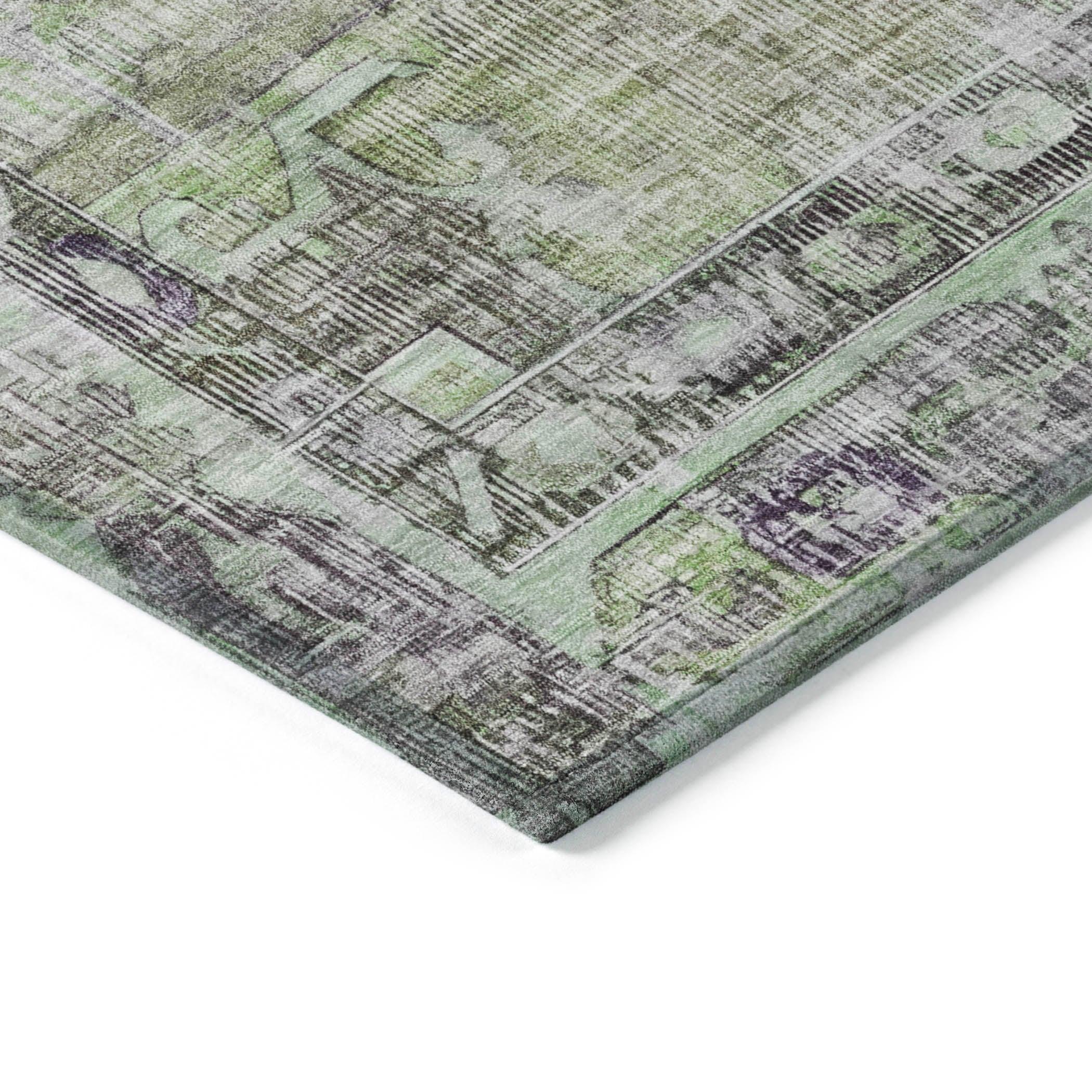 Addison Rugs Haeleth Green Washable Indoor-Outdoor Rug