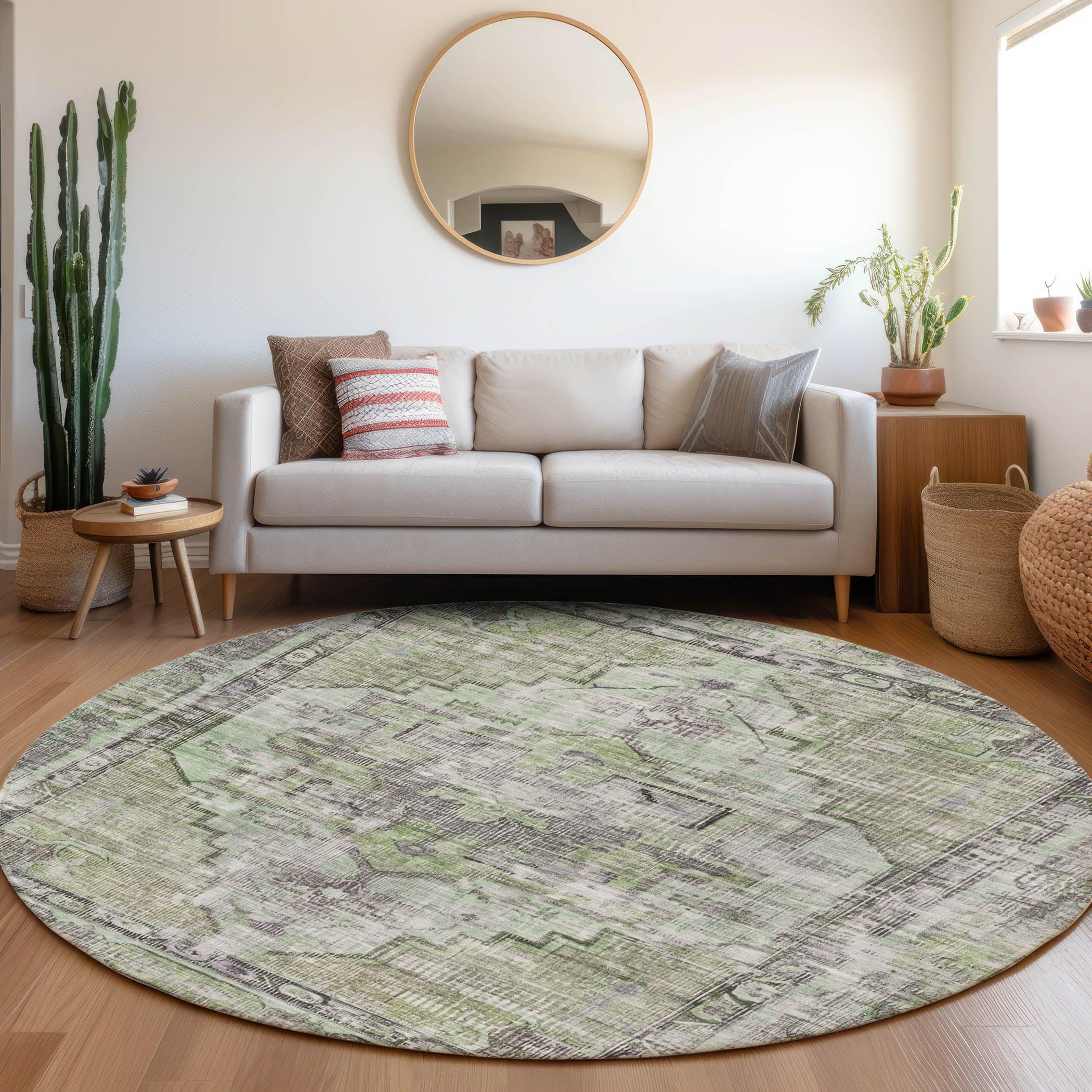 Addison Rugs Haeleth Green Washable Indoor-Outdoor Rug