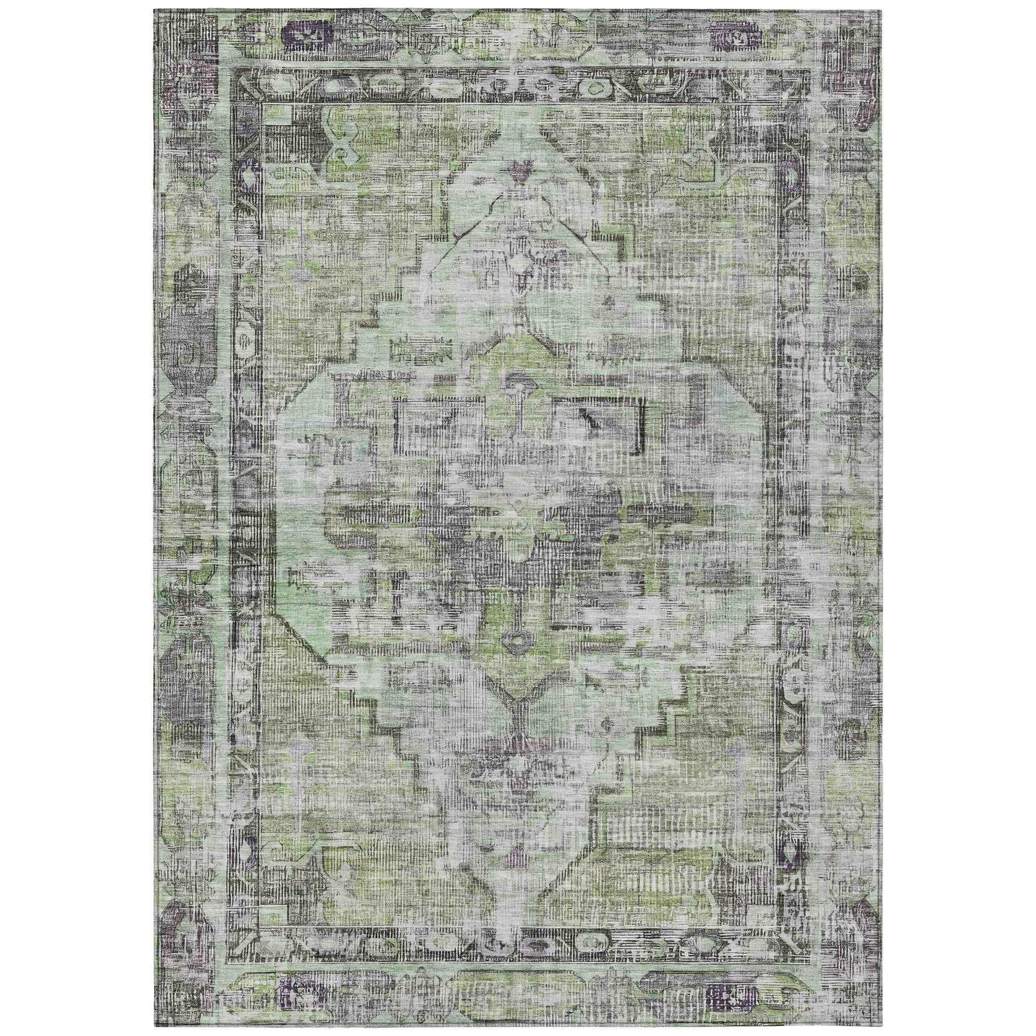 Addison Rugs Haeleth Green Washable Indoor-Outdoor Rug