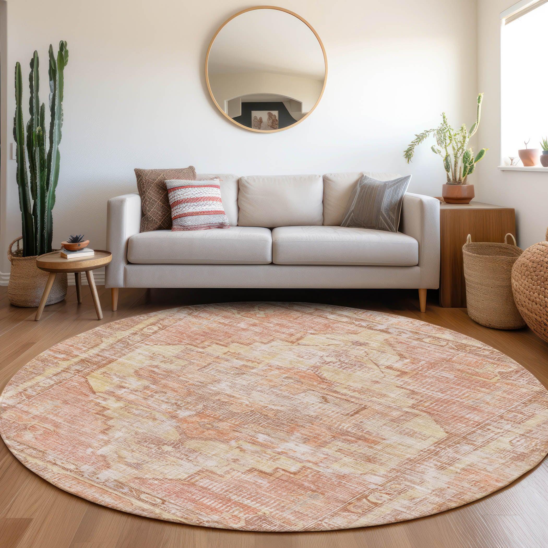 Addison Rugs Haeleth Orange Washable Indoor-Outdoor Rug