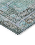 Addison Rugs Haeleth Teal Washable Indoor-Outdoor Rug