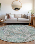 Addison Rugs Haeleth Teal Washable Indoor-Outdoor Rug
