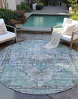 Addison Rugs Haeleth Teal Washable Indoor-Outdoor Rug