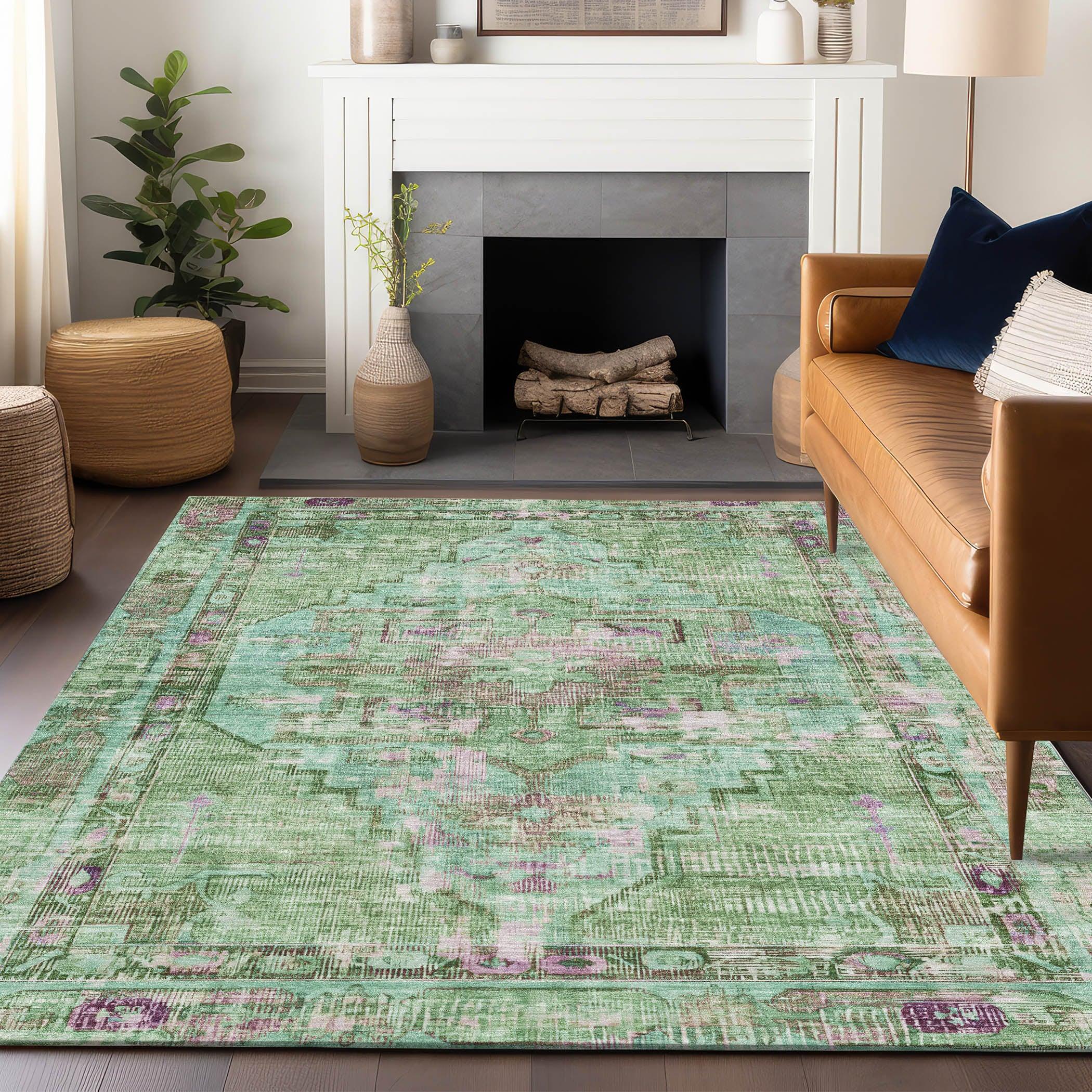 Addison Rugs Haelien Aloe Washable Indoor-Outdoor Rug