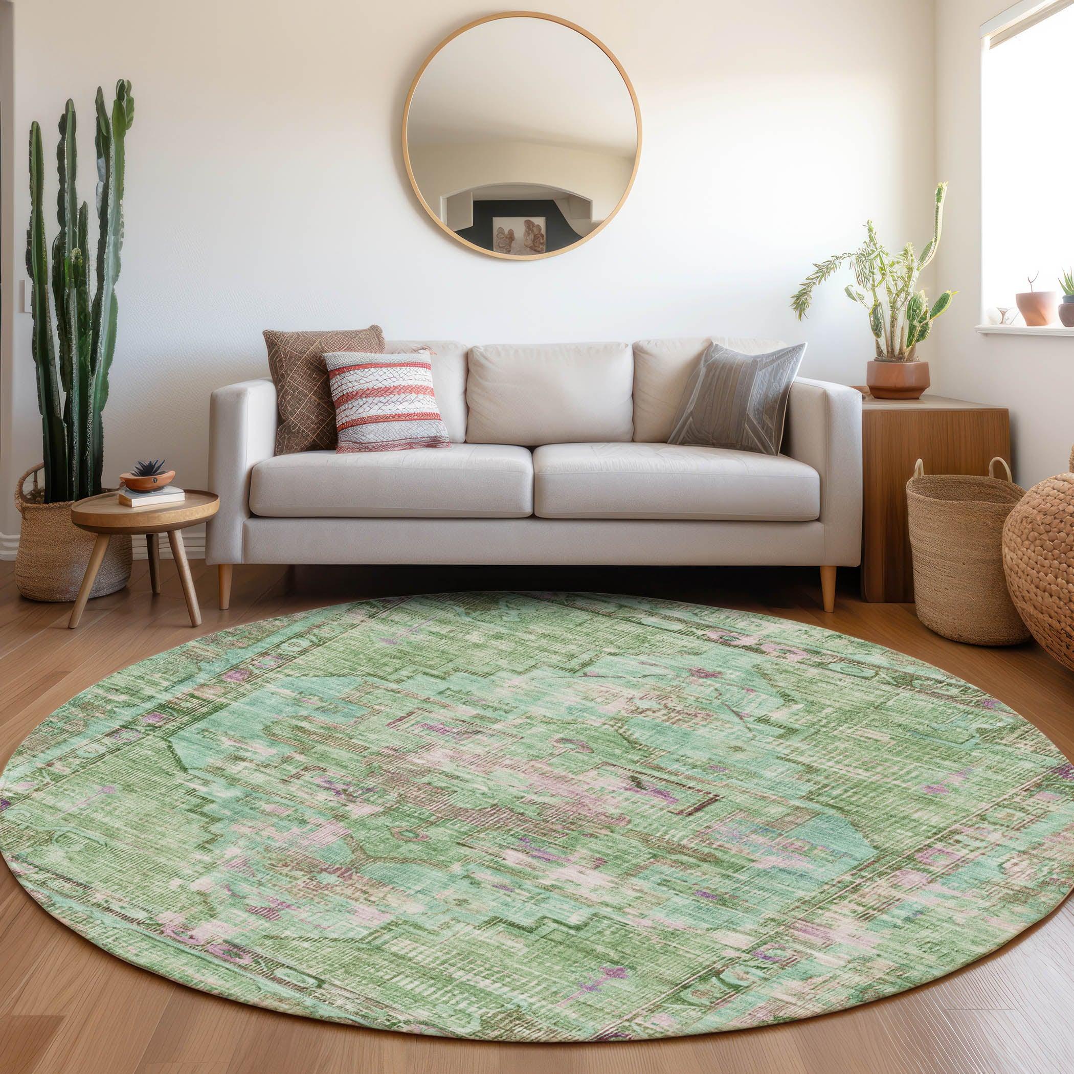 Addison Rugs Haelien Aloe Washable Indoor-Outdoor Rug