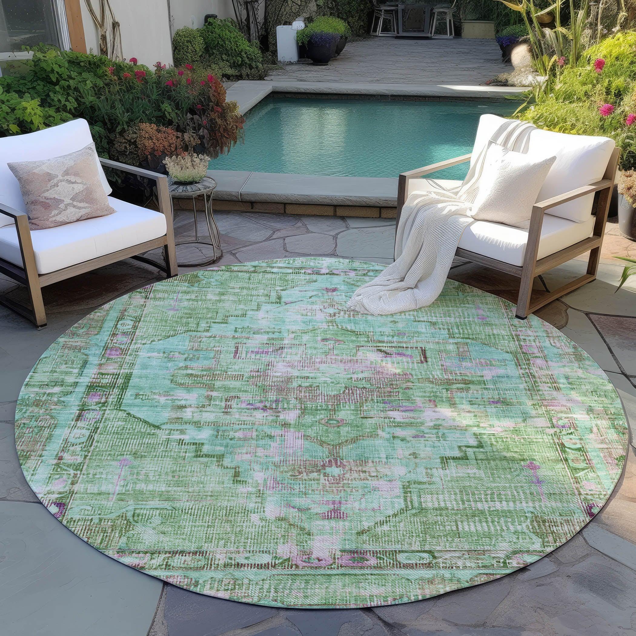 Addison Rugs Haelien Aloe Washable Indoor-Outdoor Rug