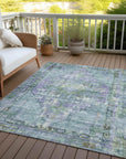 Addison Rugs Haelien Teal Washable Indoor-Outdoor Rug