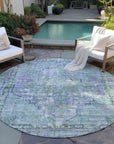 Addison Rugs Haelien Teal Washable Indoor-Outdoor Rug