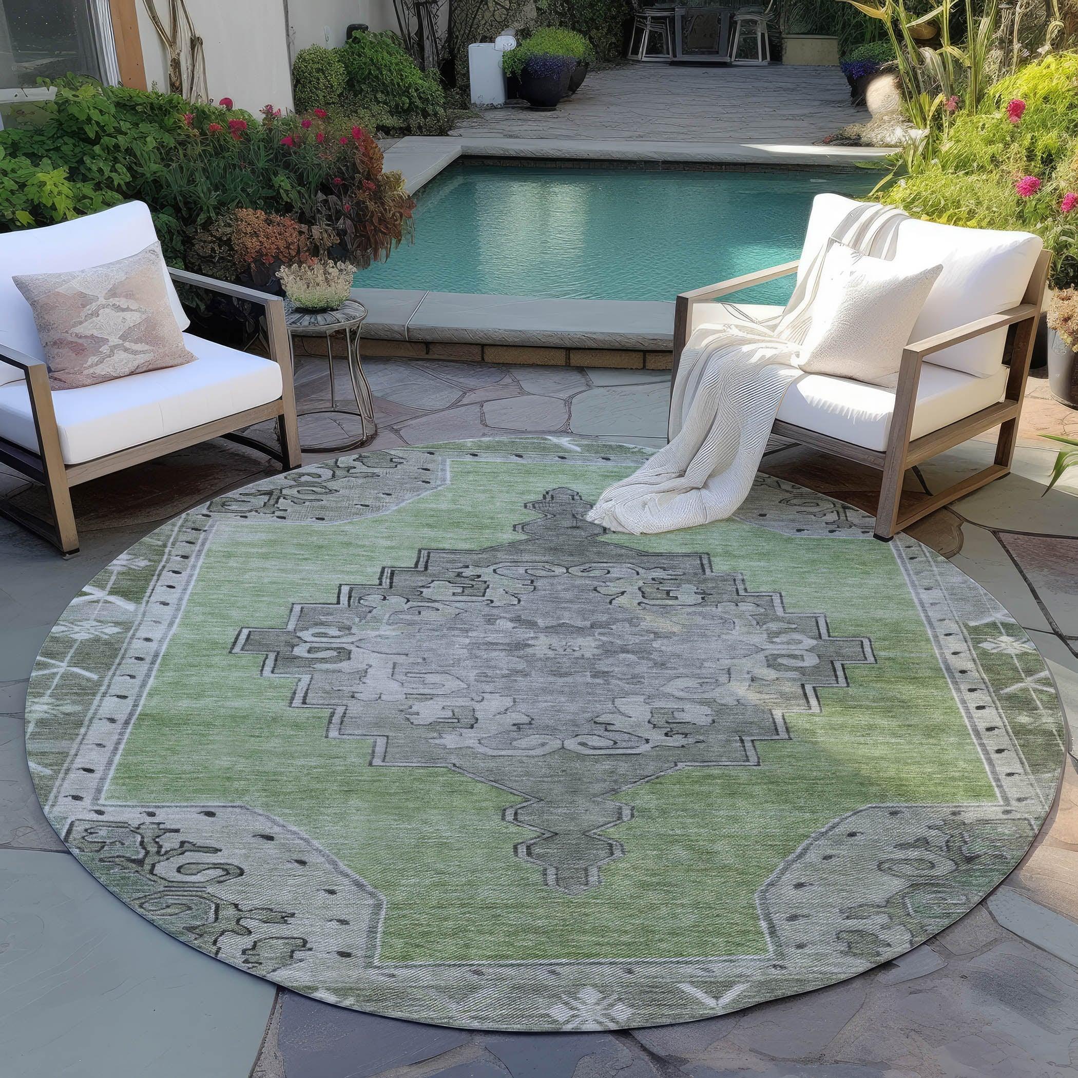 Addison Rugs Haelion Aloe Washable Indoor-Outdoor Rug
