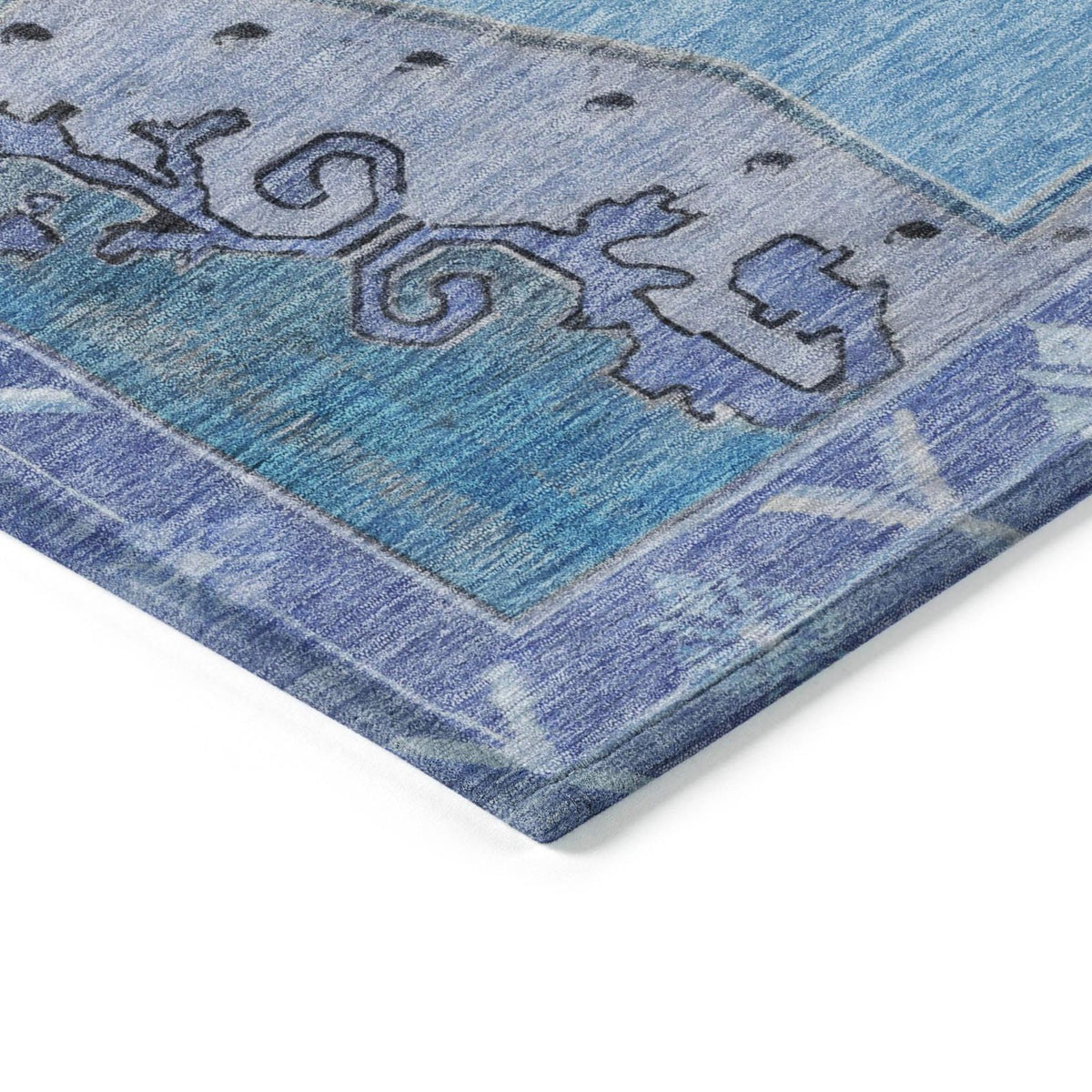 Addison Rugs Haelion Blue Washable Indoor-Outdoor Rug