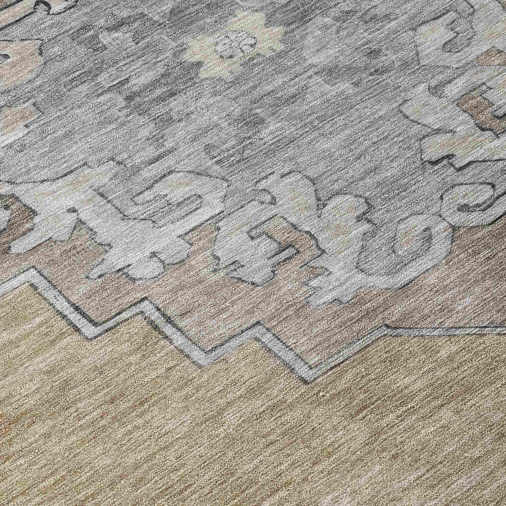 Addison Rugs Haelion Brown Washable Indoor-Outdoor Rug