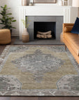 Addison Rugs Haelion Brown Washable Indoor-Outdoor Rug