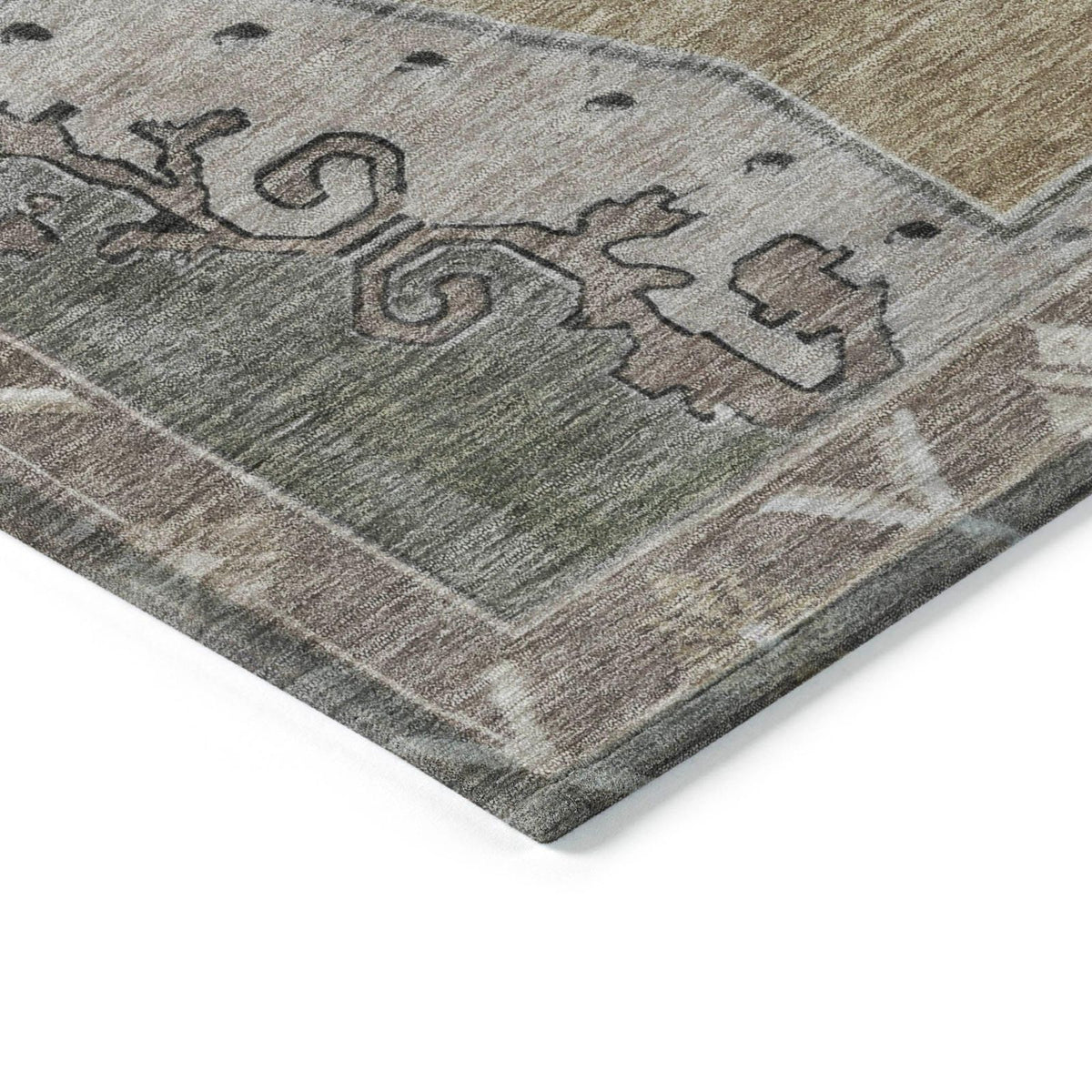 Addison Rugs Haelion Brown Washable Indoor-Outdoor Rug