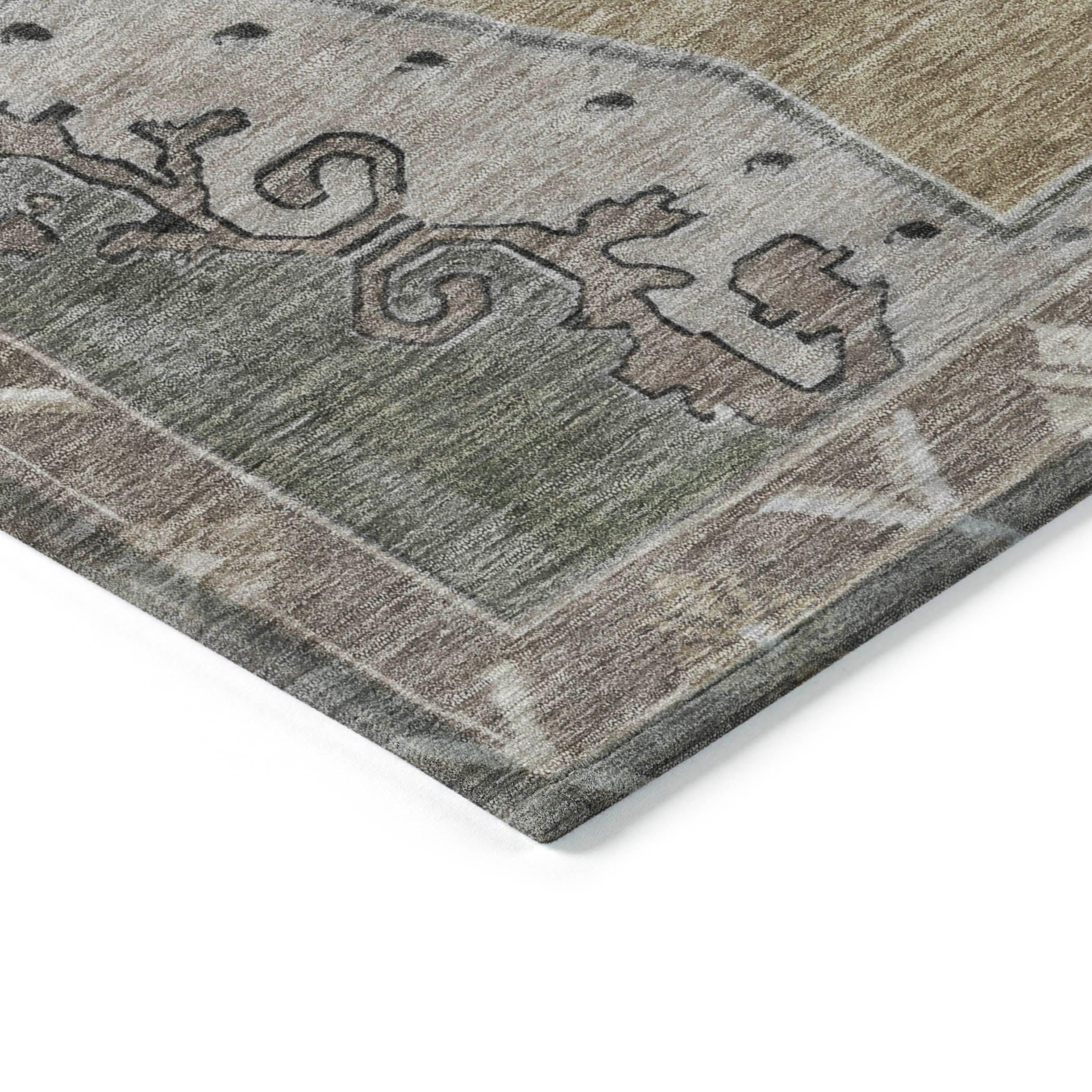 Addison Rugs Haelion Brown Washable Indoor-Outdoor Rug