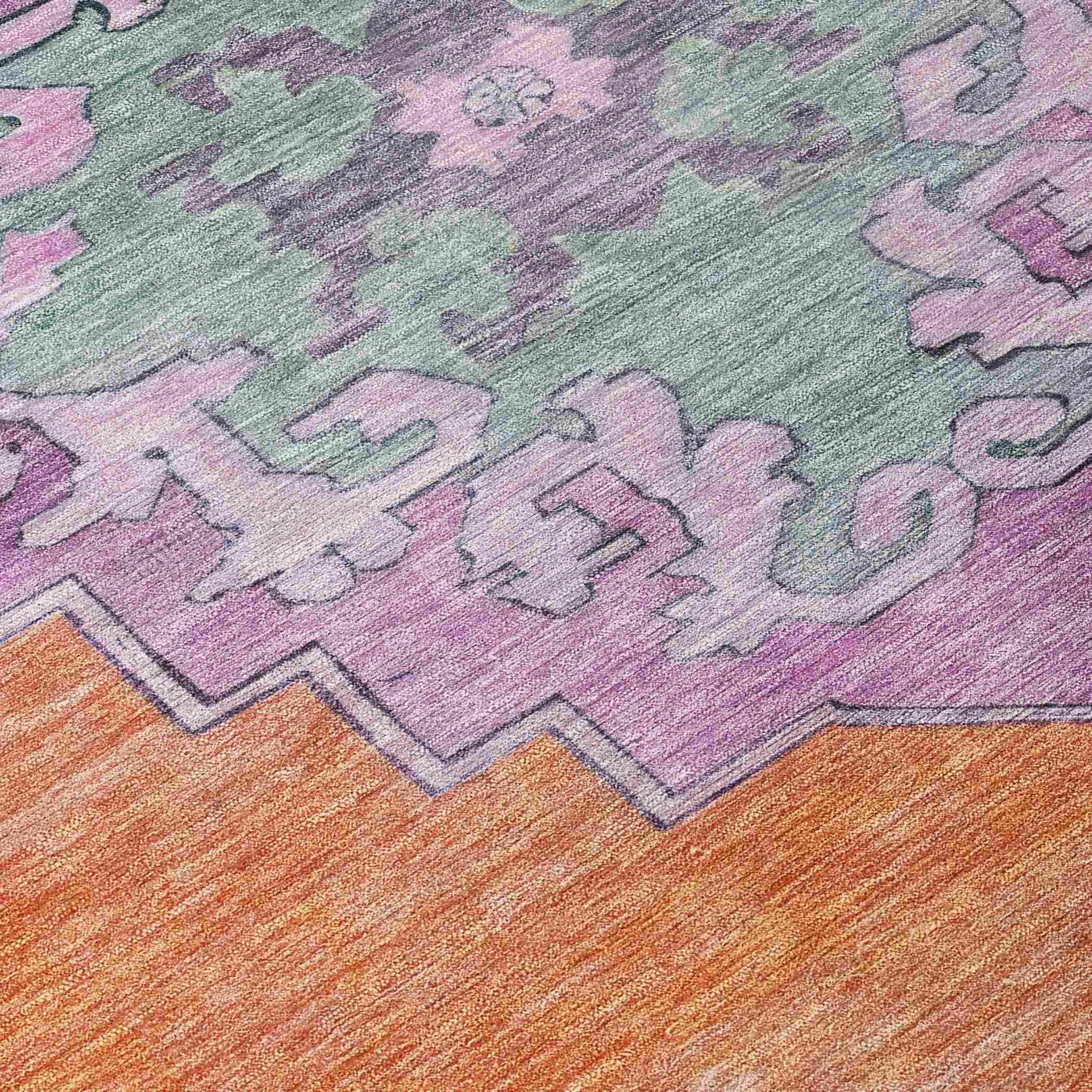 Addison Rugs Haelion Orange Washable Indoor-Outdoor Rug