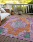 Addison Rugs Haelion Orange Washable Indoor-Outdoor Rug
