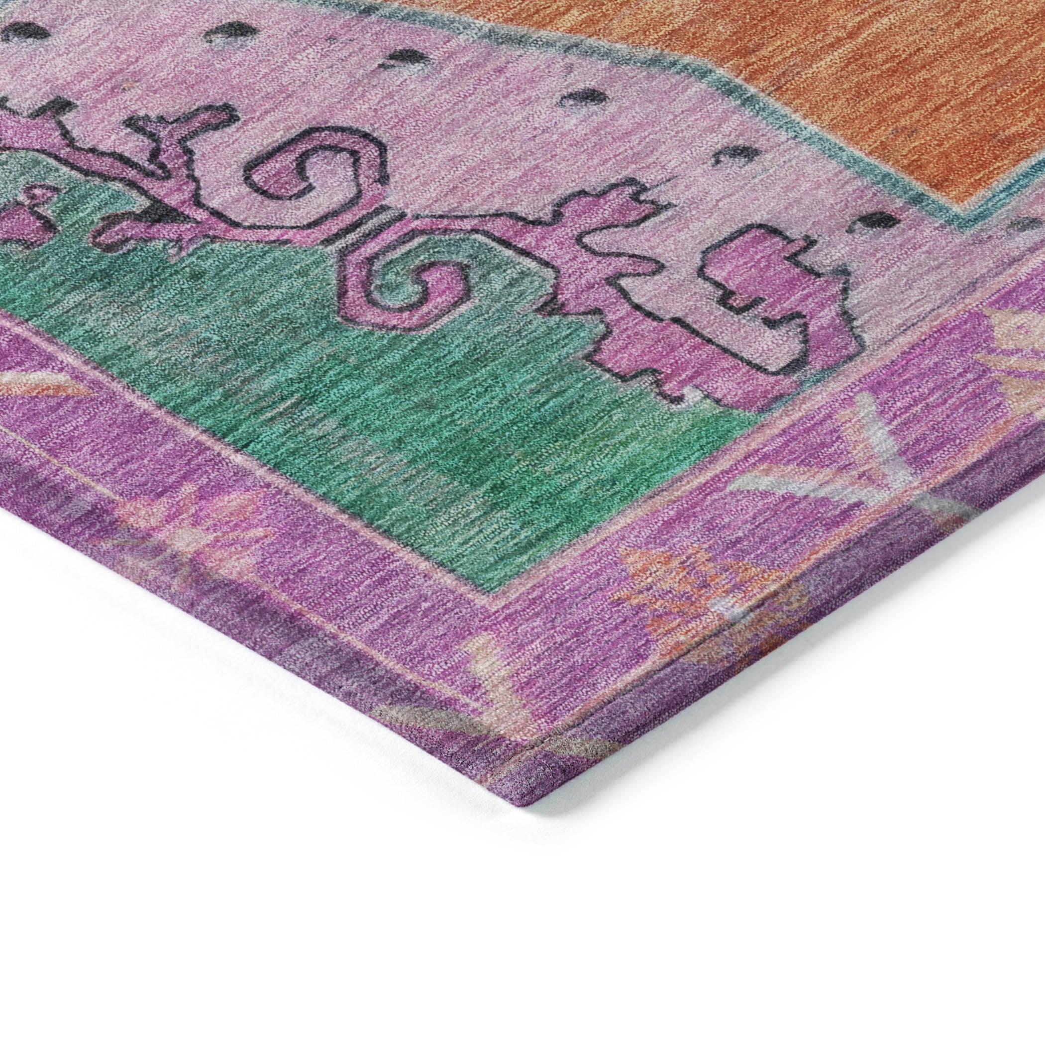 Addison Rugs Haelion Orange Washable Indoor-Outdoor Rug