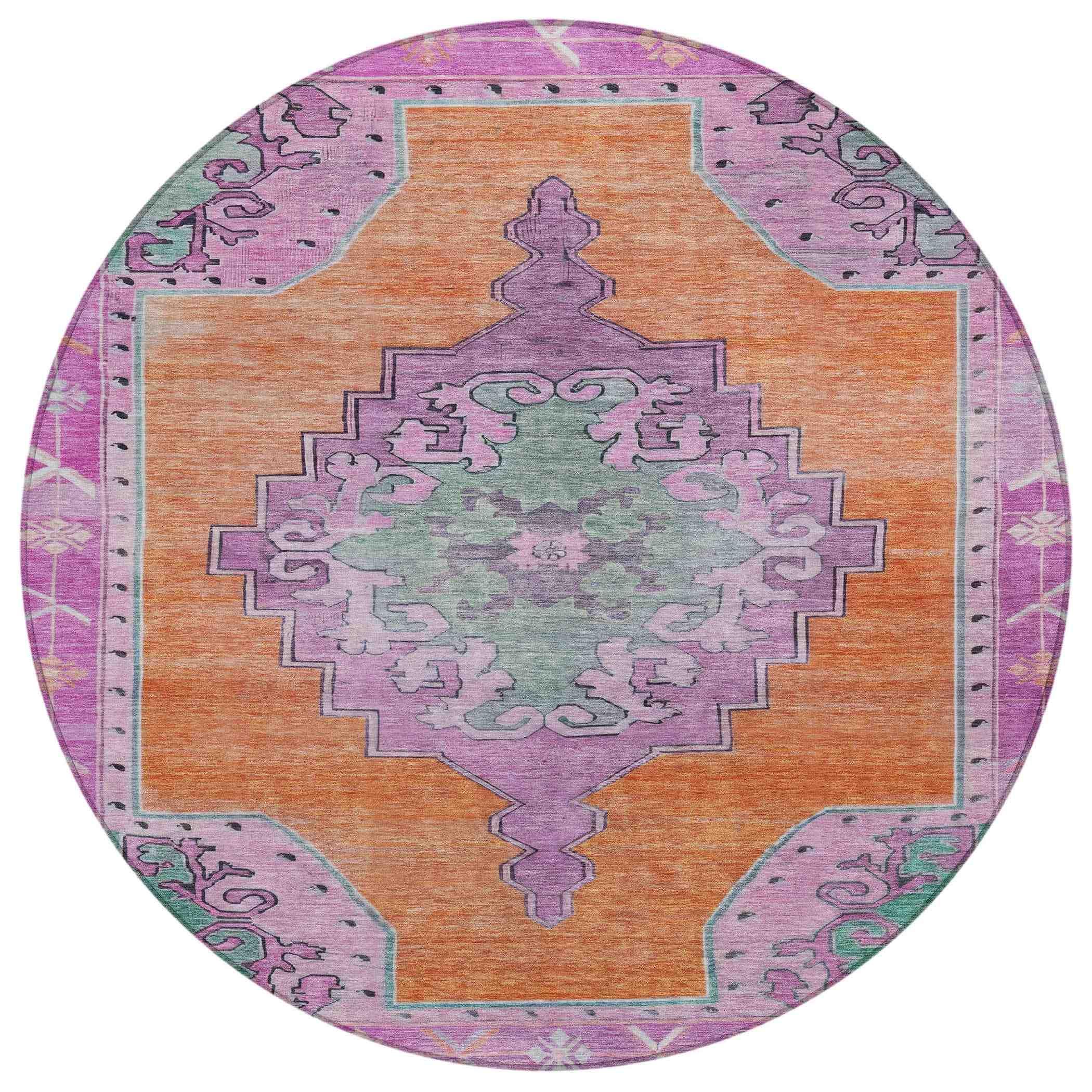 Addison Rugs Haelion Orange Washable Indoor-Outdoor Rug