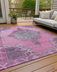 Addison Rugs Haelion Pink Washable Indoor-Outdoor Rug