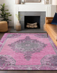 Addison Rugs Haelion Pink Washable Indoor-Outdoor Rug