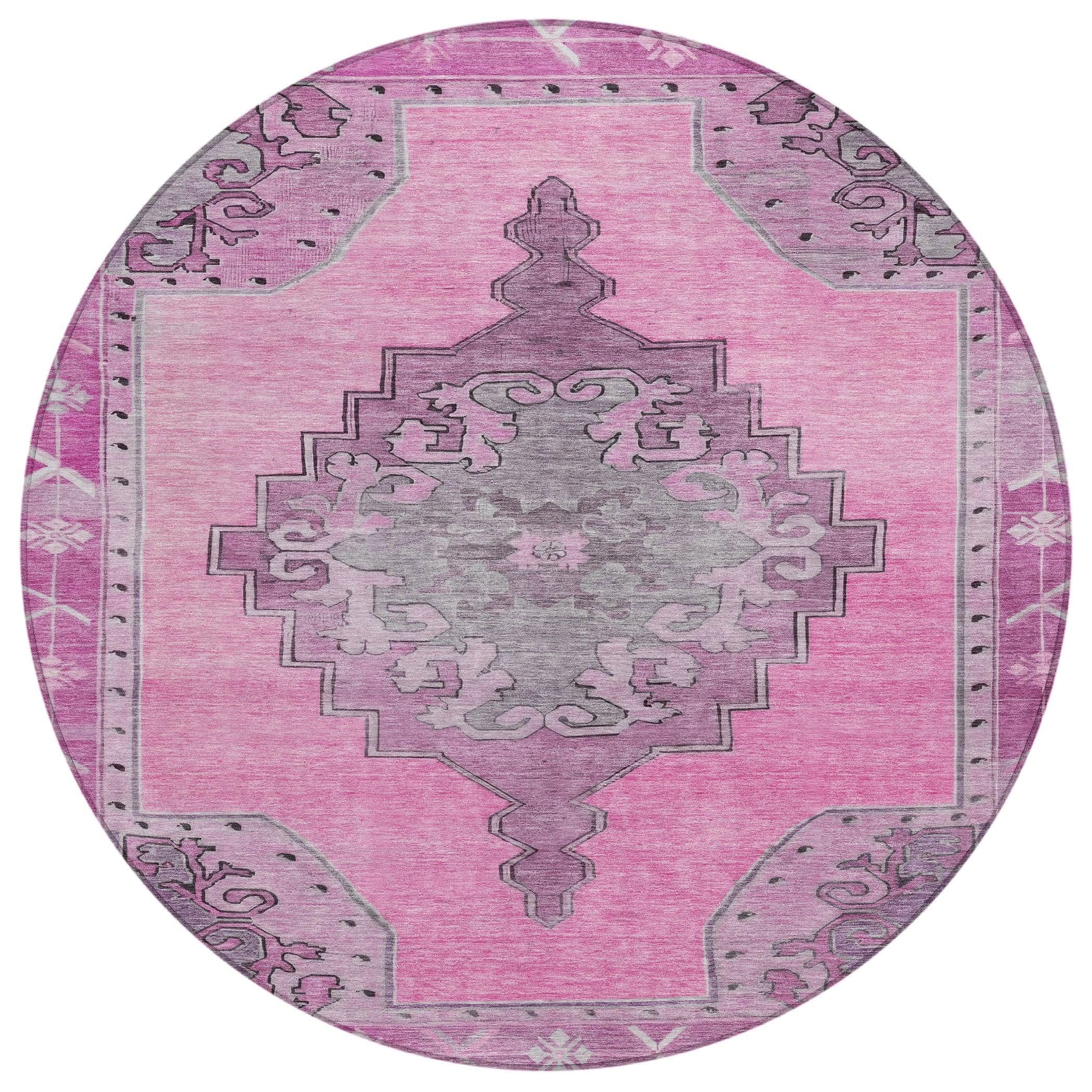 Addison Rugs Haelion Pink Washable Indoor-Outdoor Rug