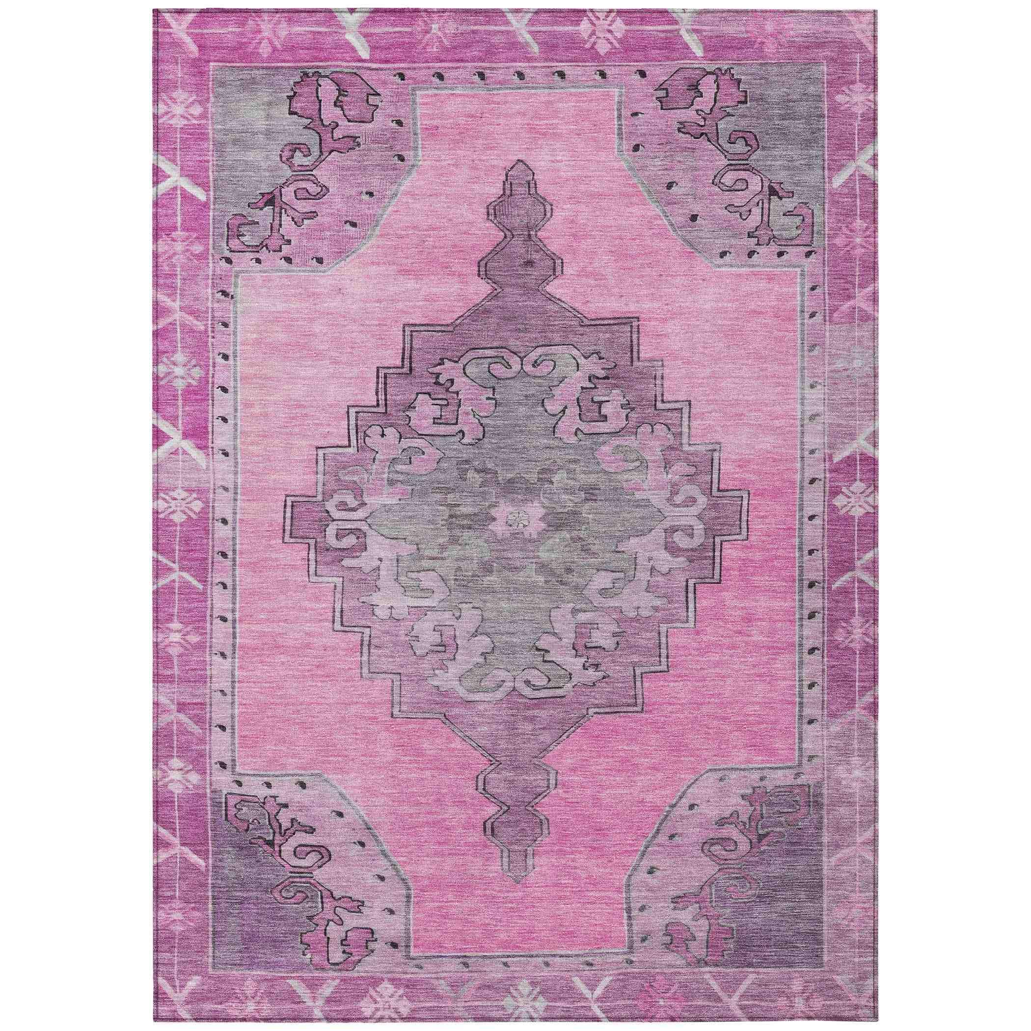 Addison Rugs Haelion Pink Washable Indoor-Outdoor Rug