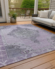 Addison Rugs Haelion Plum Washable Indoor-Outdoor Rug